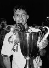 Robson captained United to the Cup Winners' Cup in 1991
