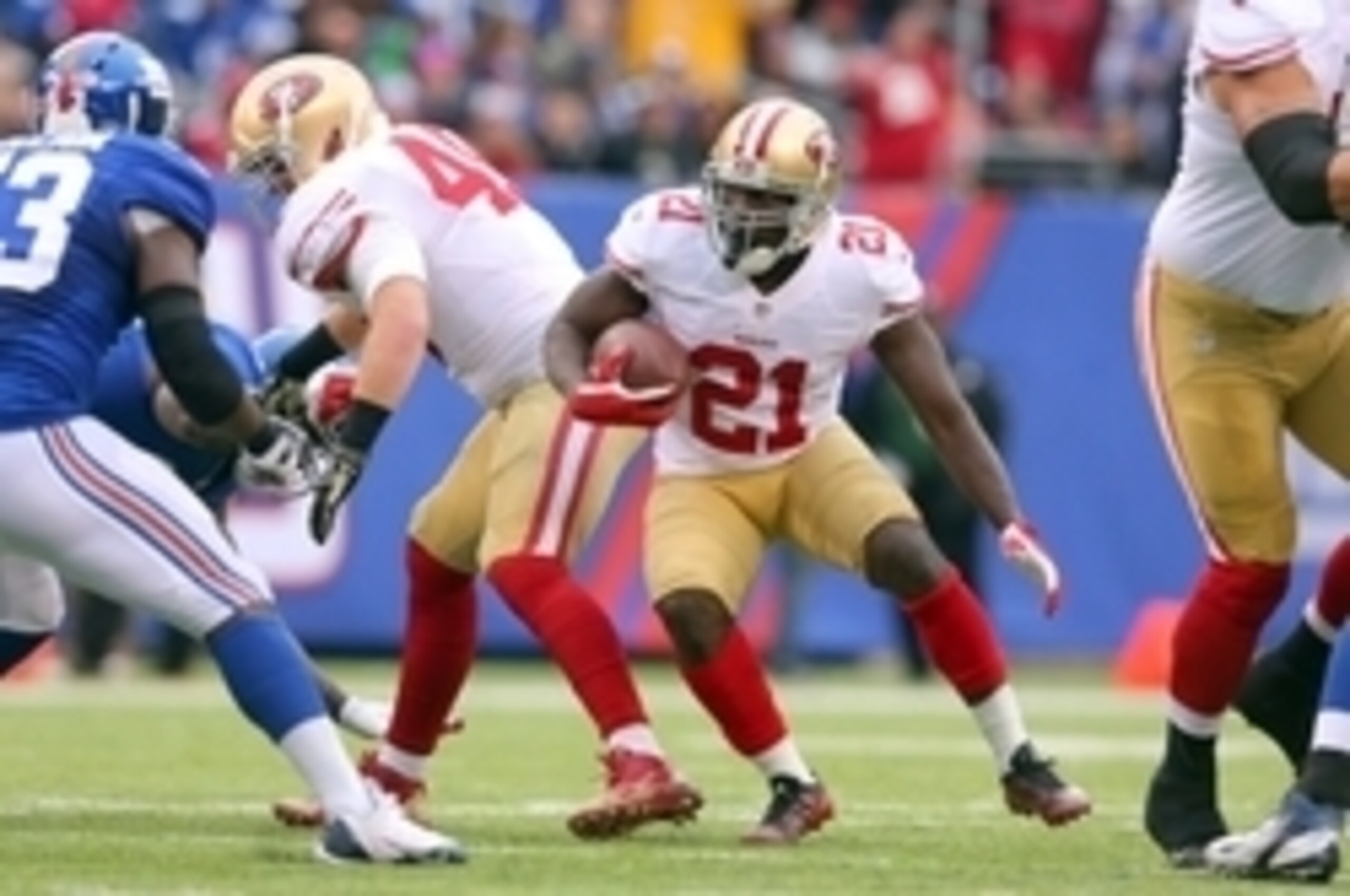 Frank Gore was able to gain 95 yards against a weak New York defense.