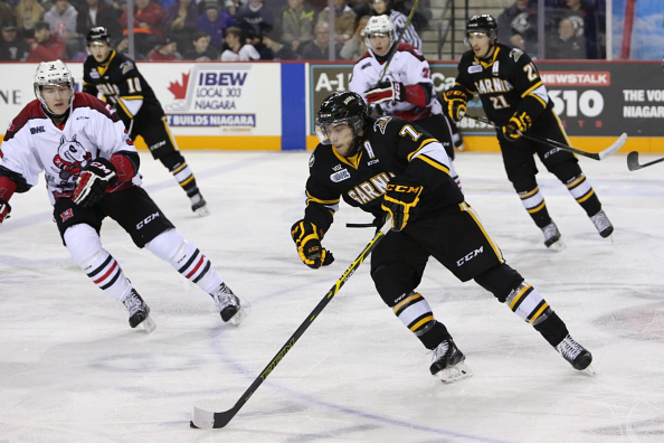 Anthony DeAngelo is the Lightning's best defensive prospect. He's doing well with Sarnia in the early part of 2014-15.