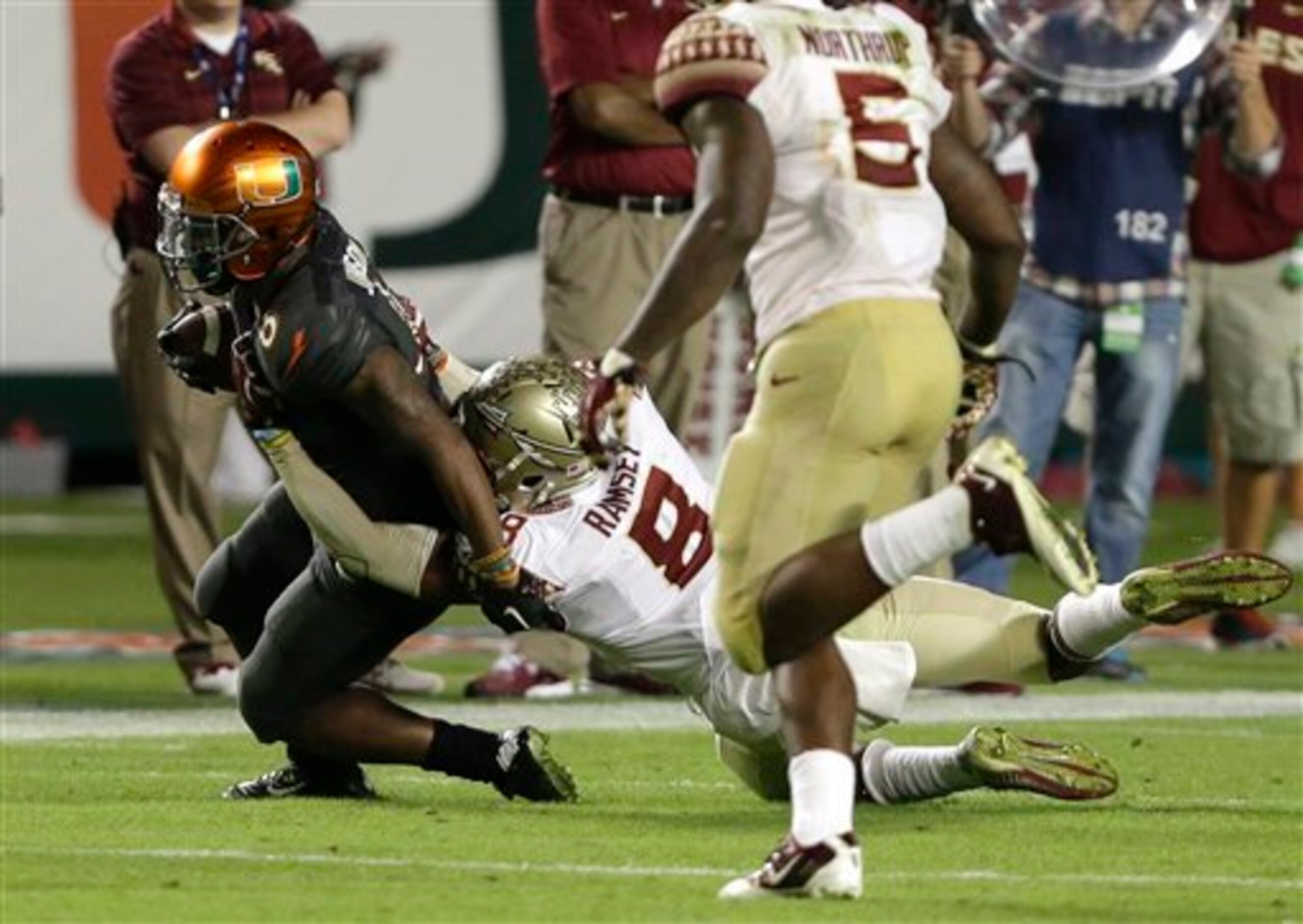 Miami's Duke Johnson had an excellent game, but that didn't take away the sting of losing to Florida State.