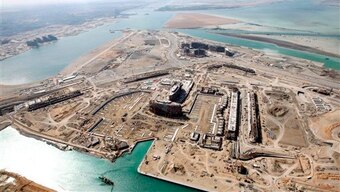Yas Island under construction.