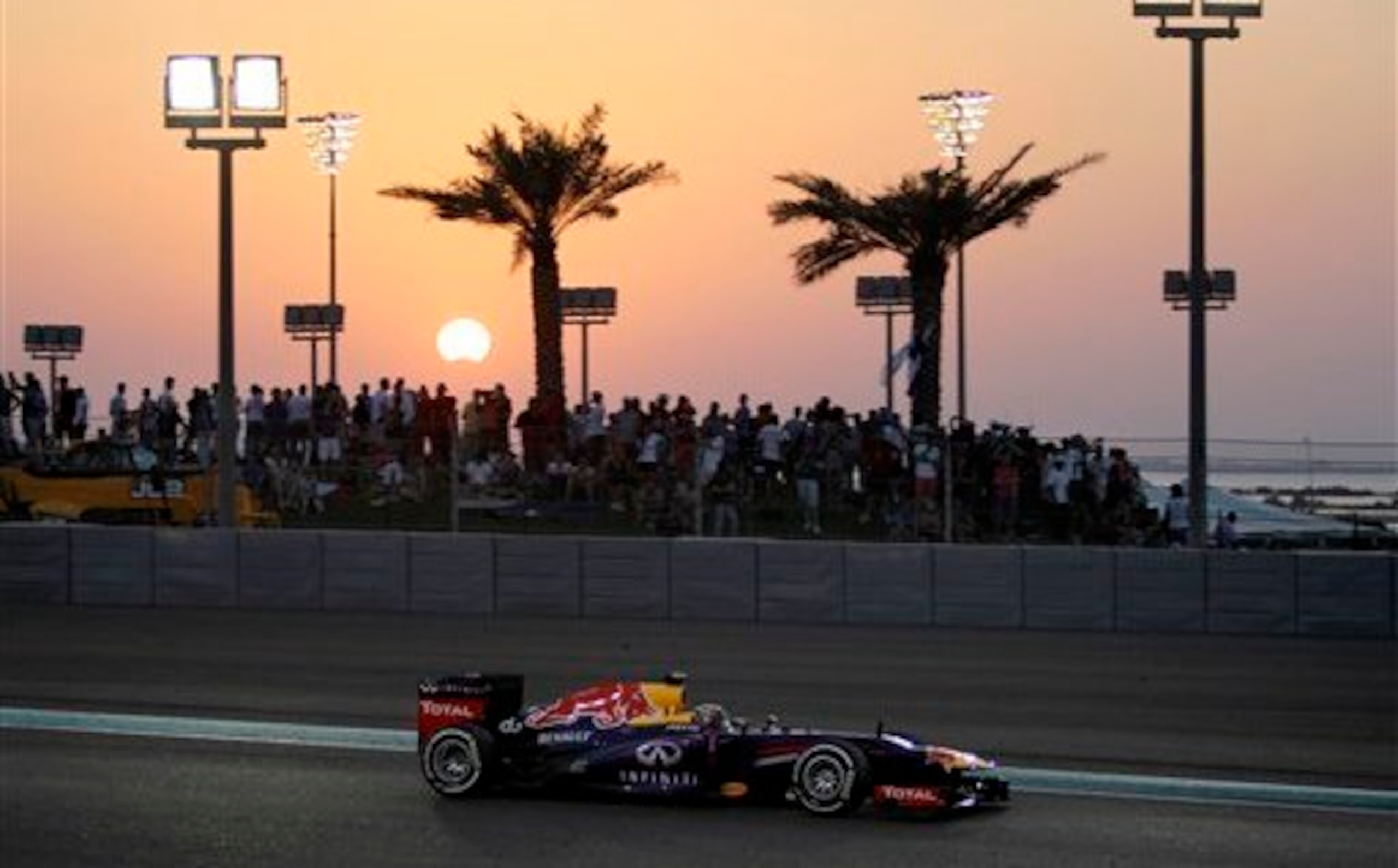 Partial solar eclipse over the 2013 Abu Dhabi Grand Prix.