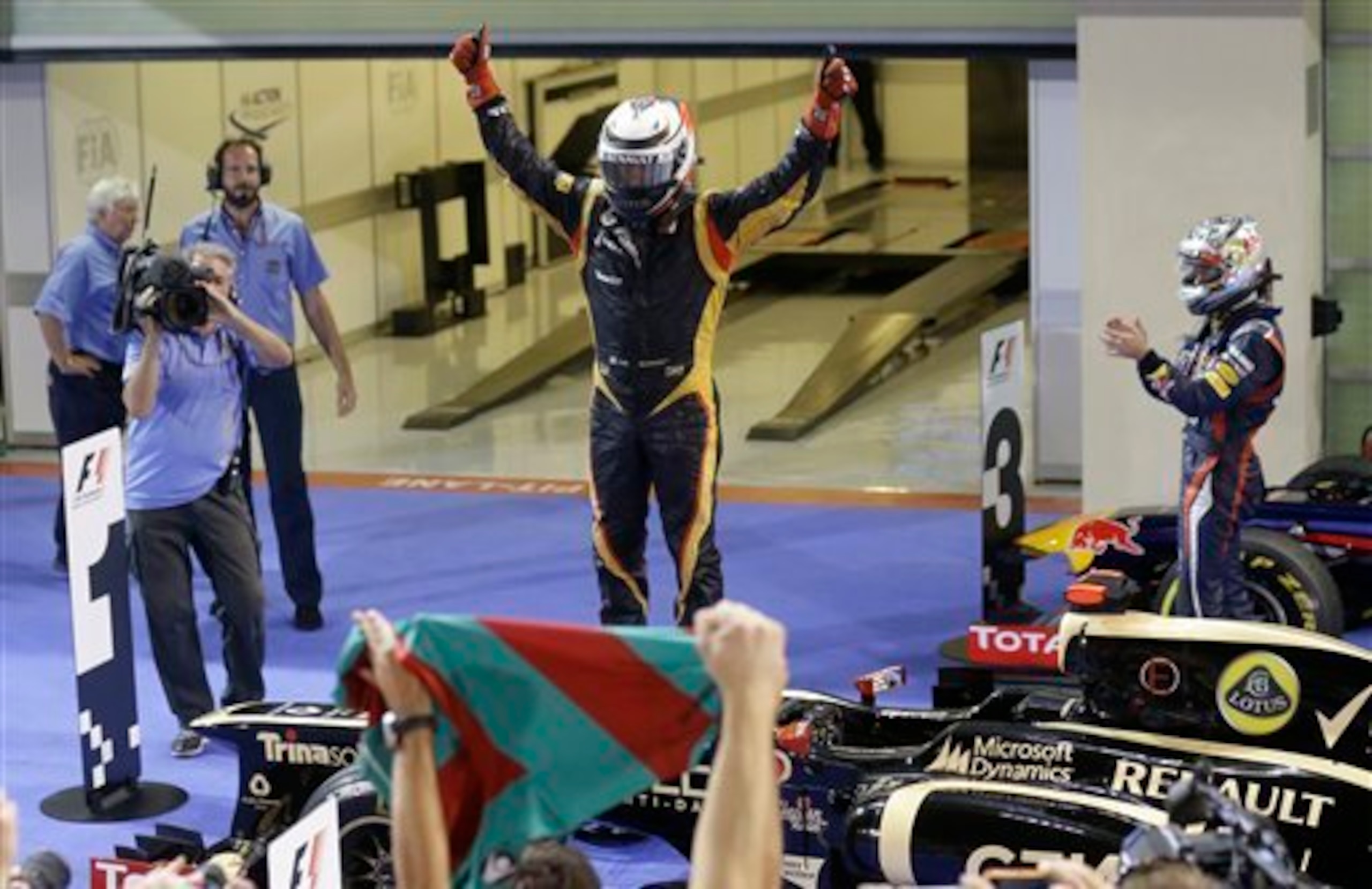 Kimi Raikkonen won from fourth on the starting grid in 2012.