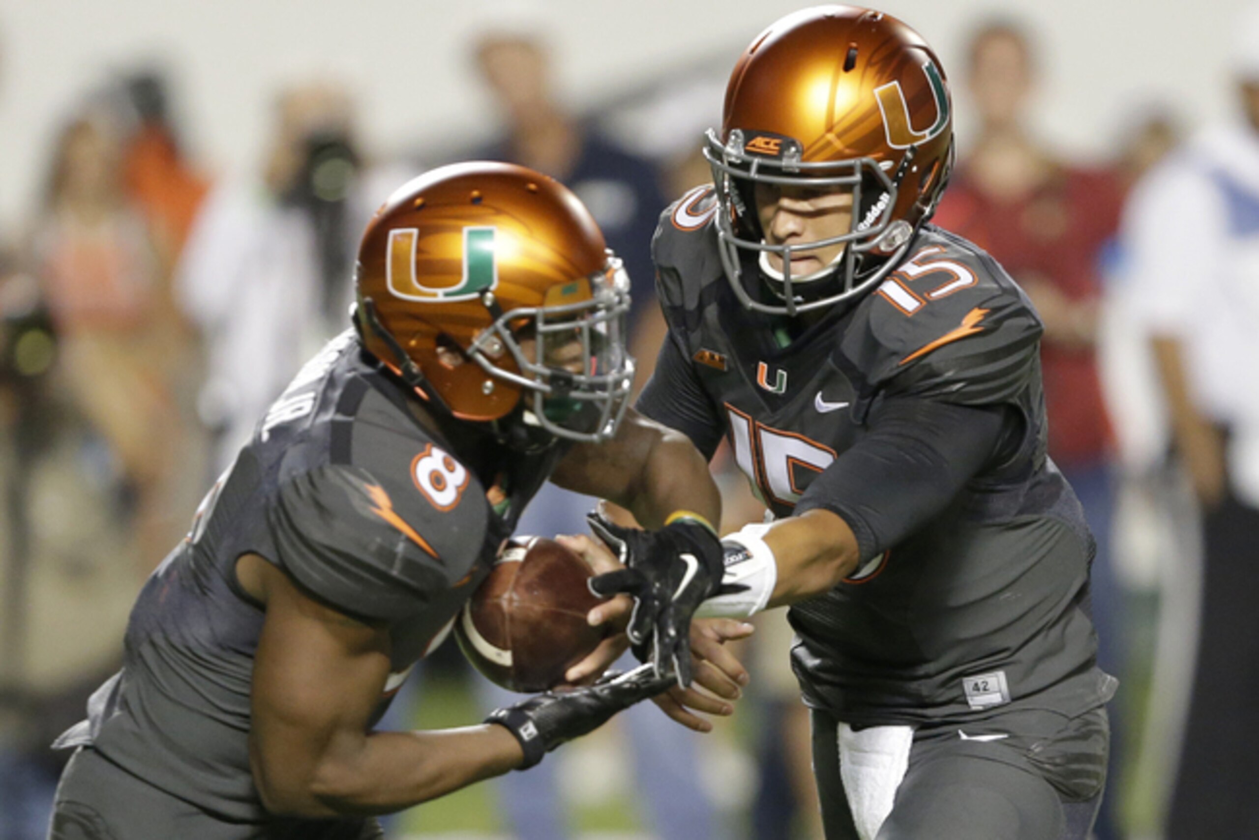 Duke Johnson and Brad Kaaya
