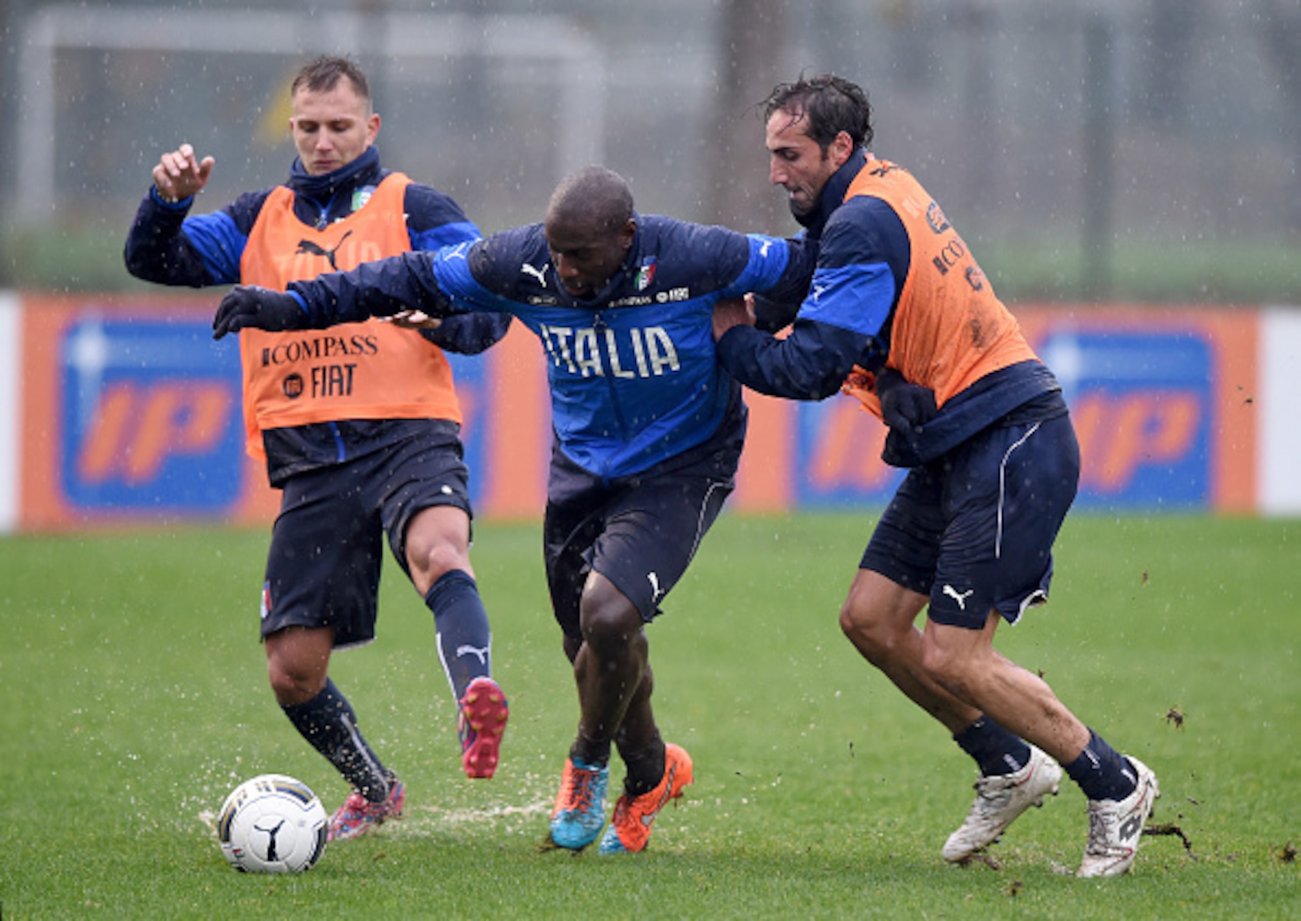 Okaka (center) has performed well for Samp despite his lack of counting stats.