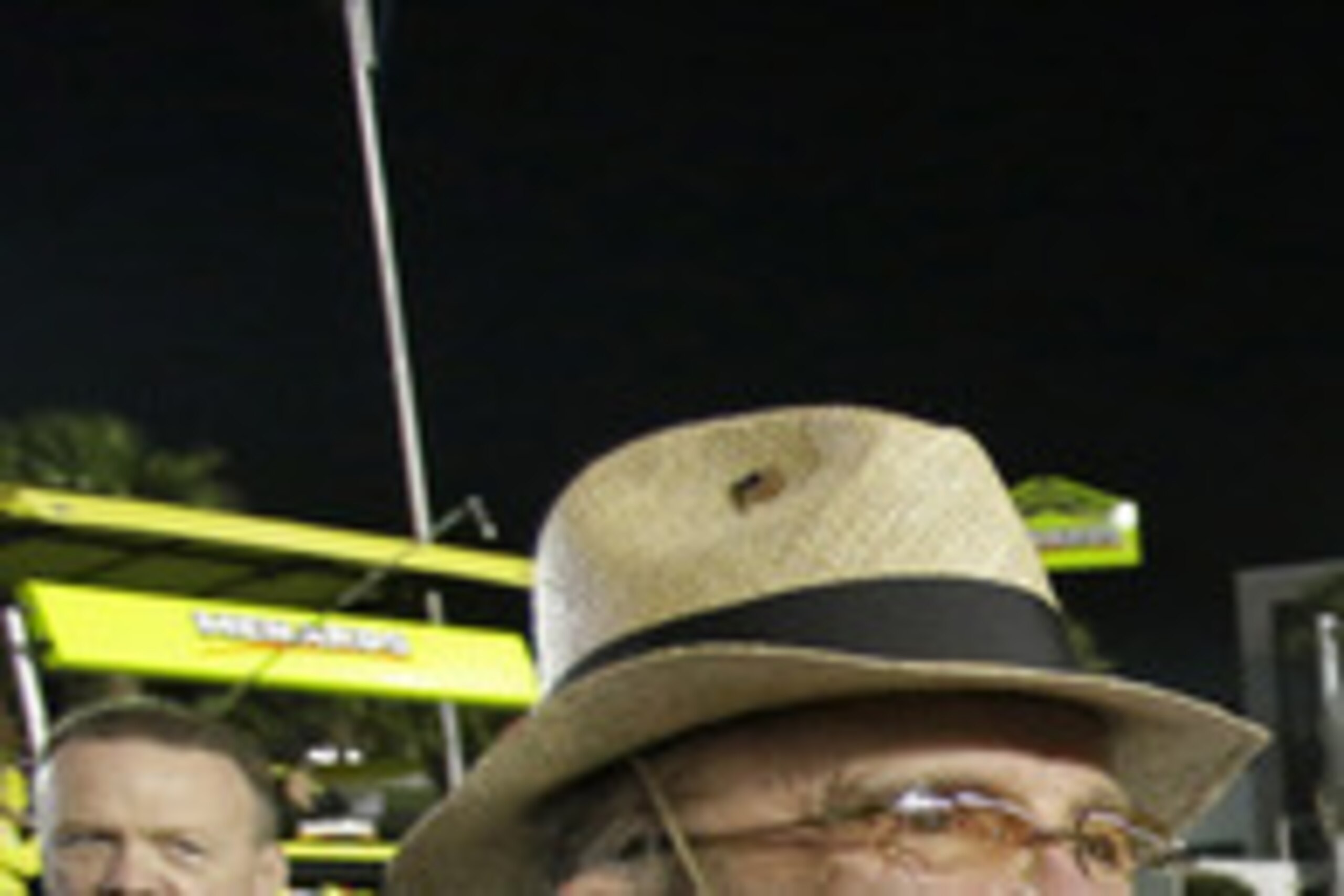 Jack Roush (left) and Carl Edwards share a laugh at Daytona early in the season Jack Roush (left) and Carl Edwards share a laugh at Daytona early in the season