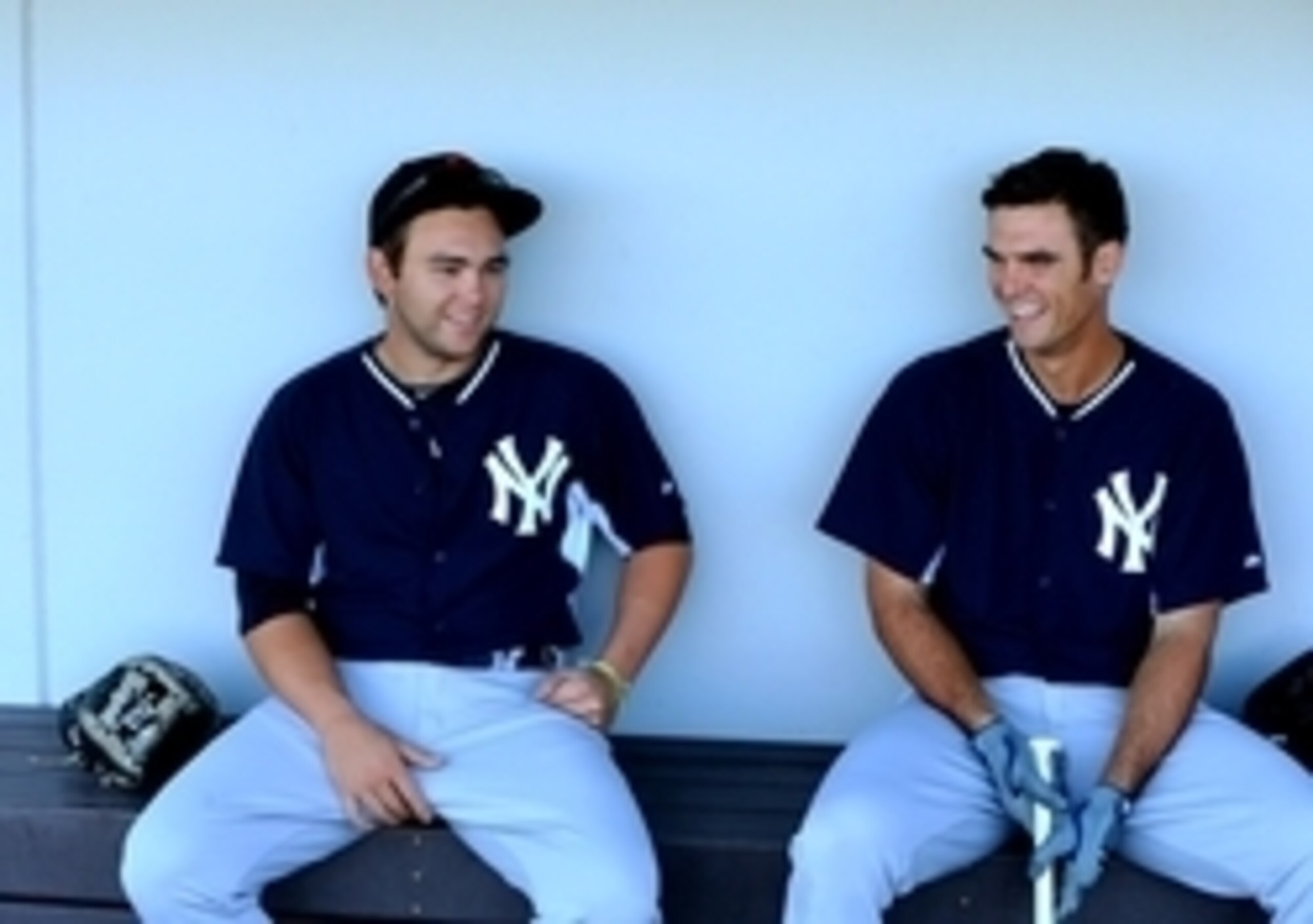 Dante Bichetter Jr. (left) with AFL MVP Greg Bird.