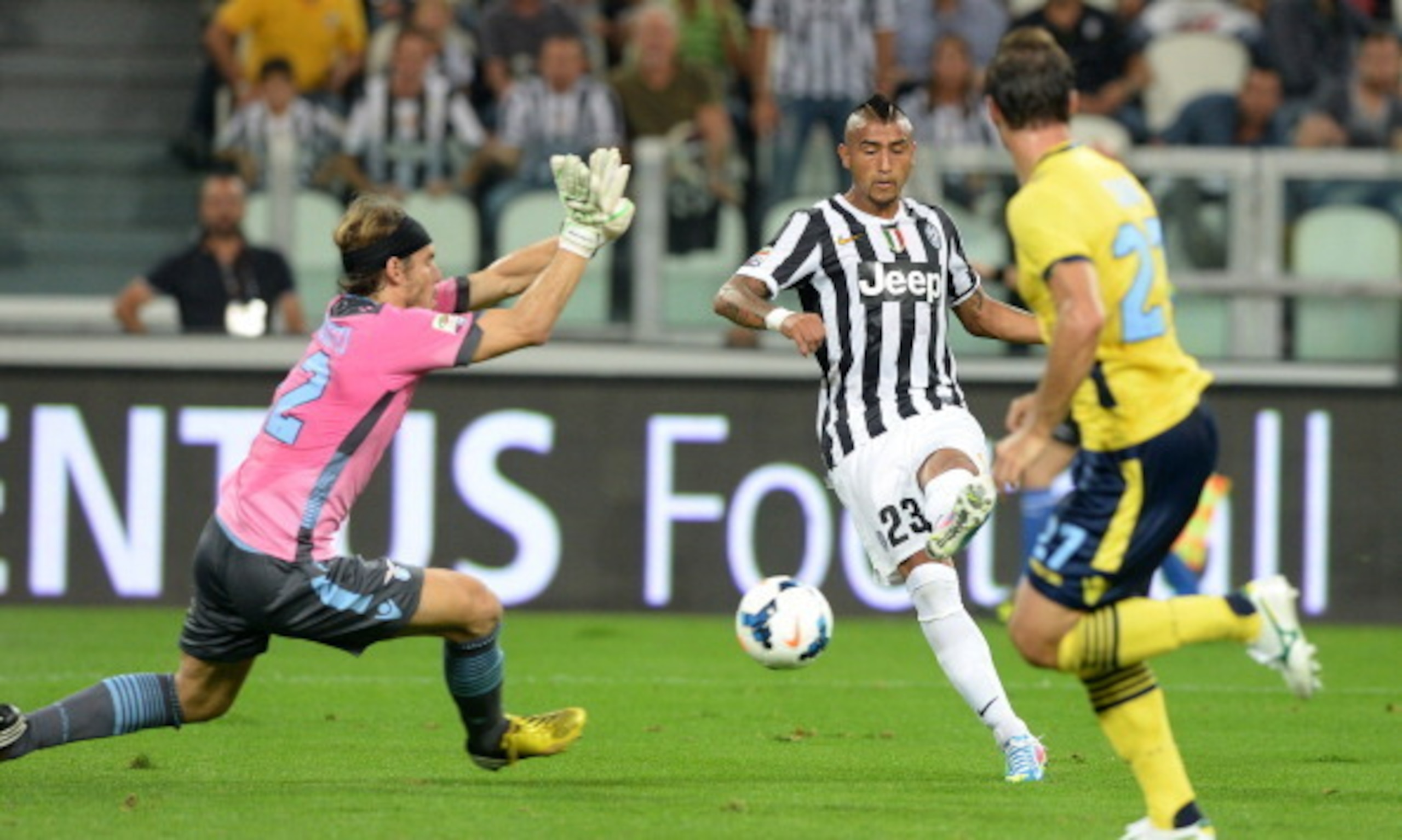 Arturo Vidal scored twice against Lazio last season.