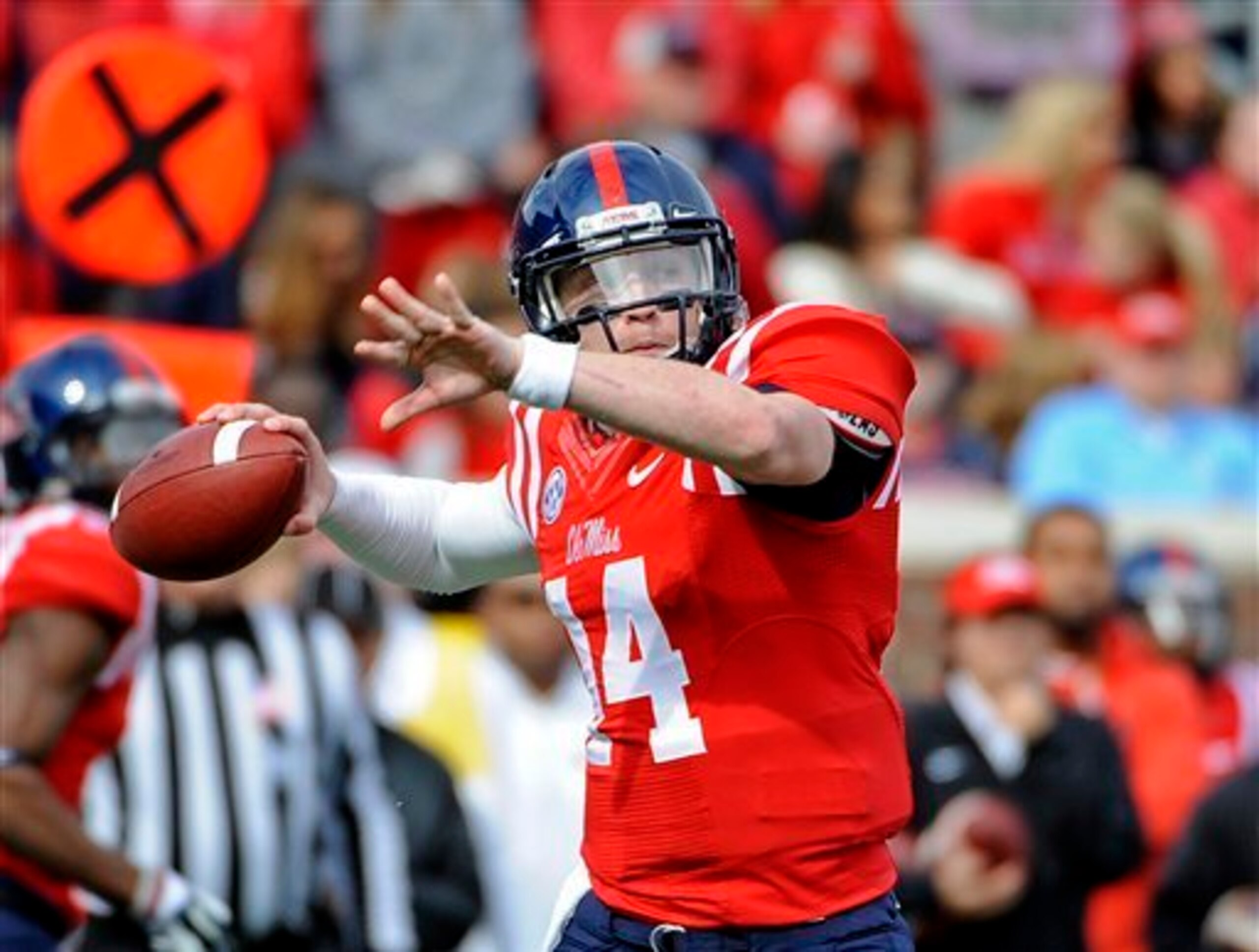 Ole Miss senior quarterback Bo Wallace against Presbyterian on Nov. 8.
