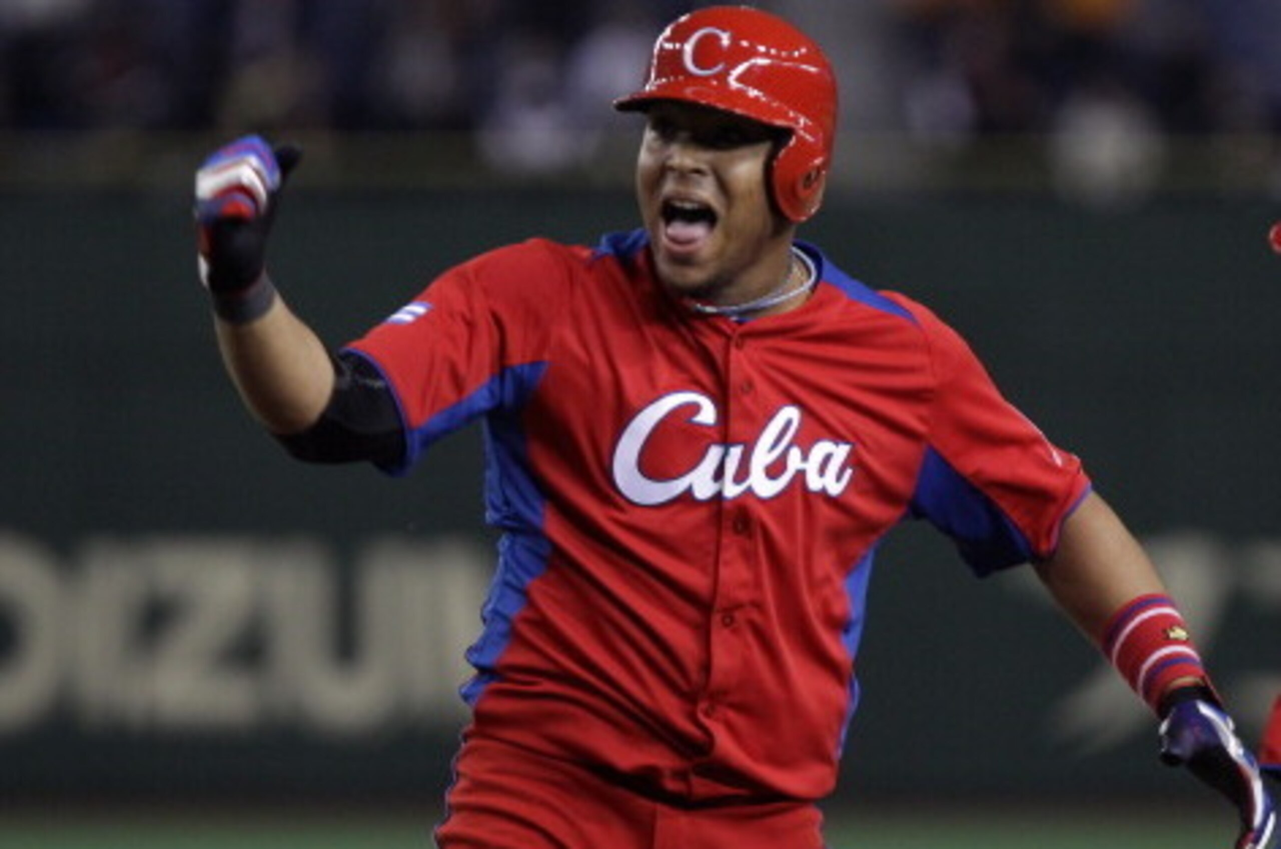 Yasmany Tomas has officially left Cuba for Major League Baseball.