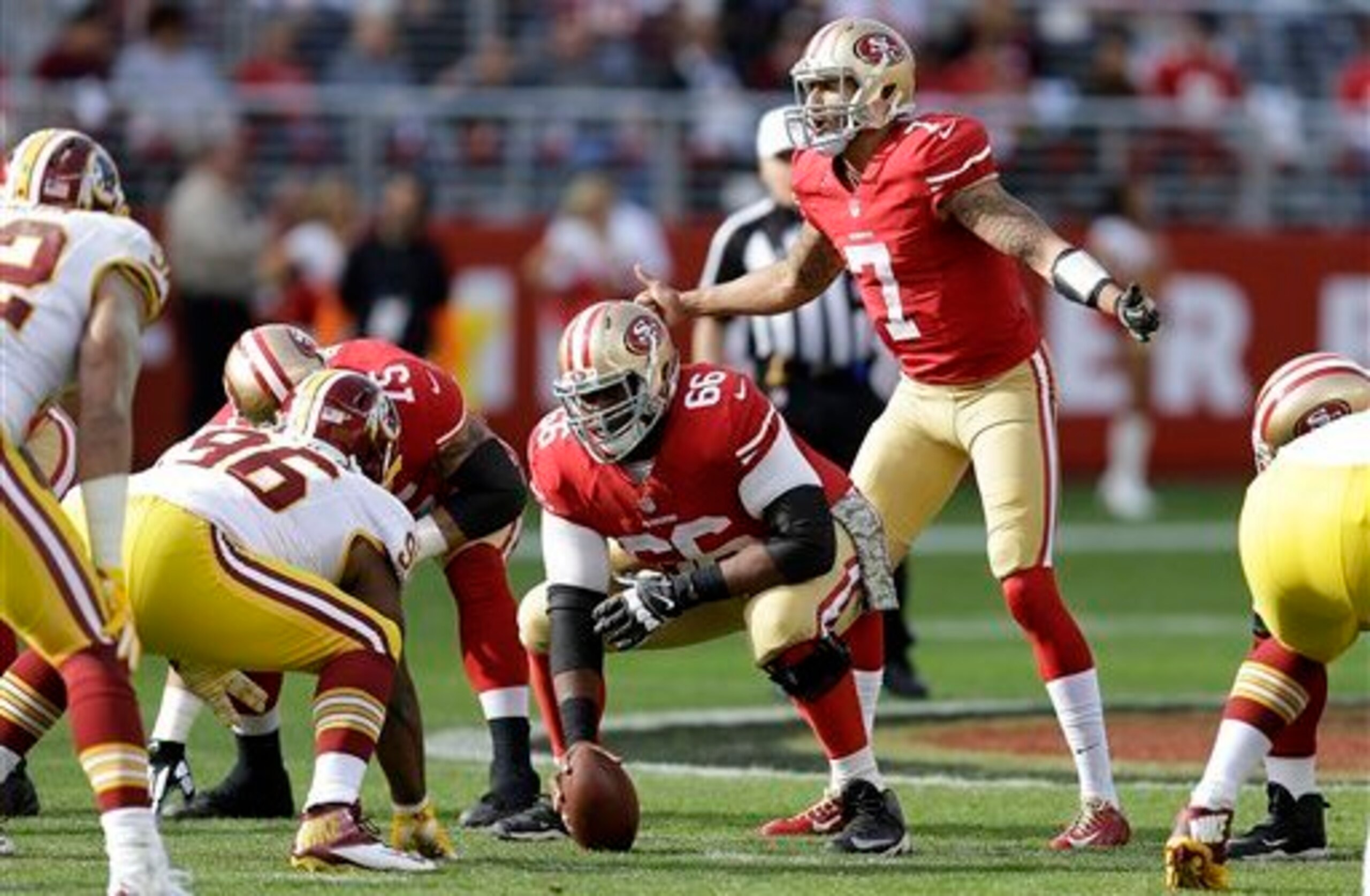 Rookie center Marcus Martin made a couple of critical mistakes along the offensive line on Sunday.