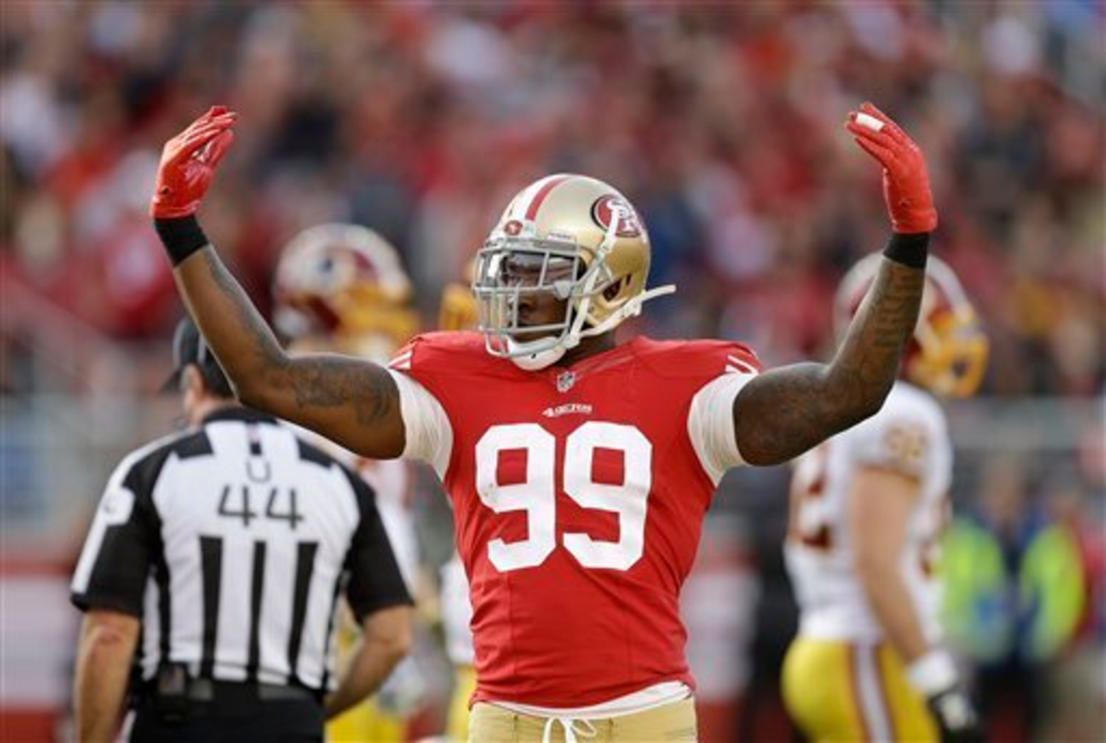 Aldon Smith picked up his first two sacks of the season against Washington.