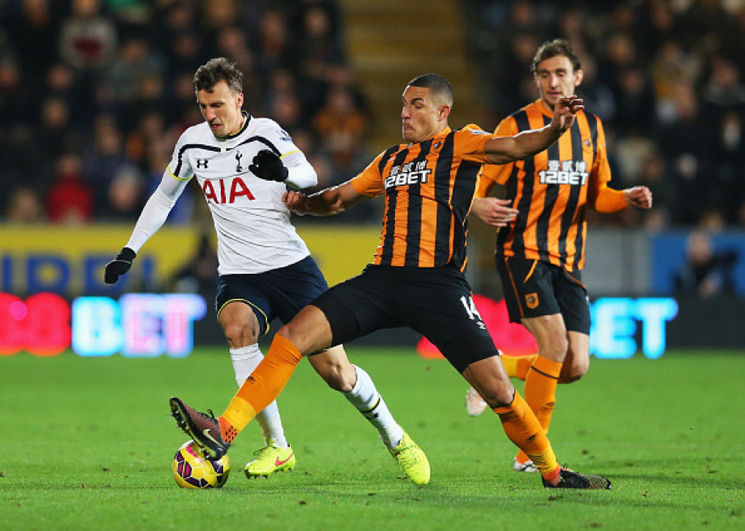 Vlad Chiriches made his first Tottenham appearance since the start of October against Hull City. Vlad Chiriches made his first Tottenham appearance since the start of October against Hull City.