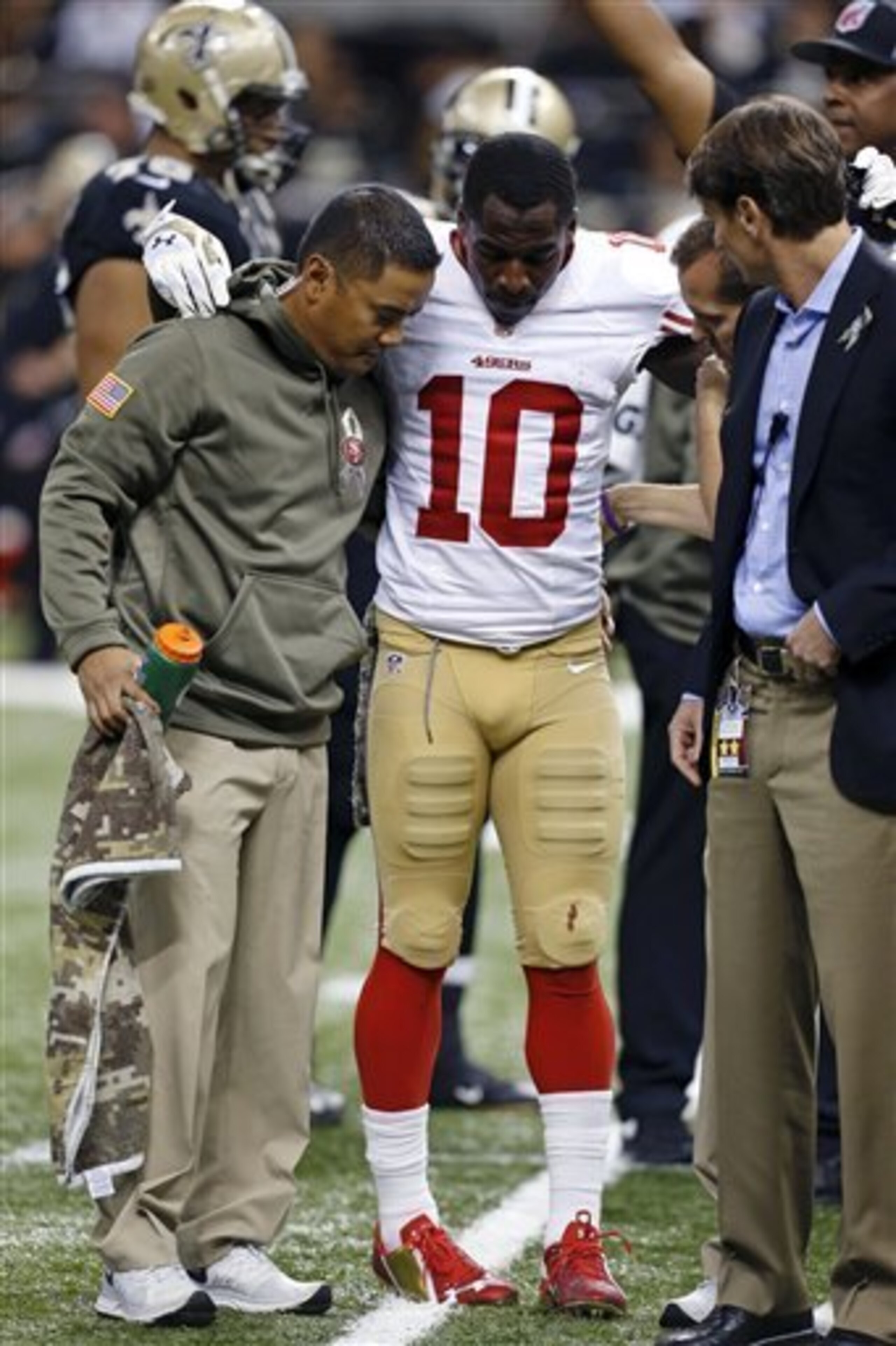 Bruce Ellington was injured against the Saints and will miss his third consecutive game.
