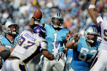 DE Everson Griffen Charges Toward Panthers QB Cam Newton (2011)