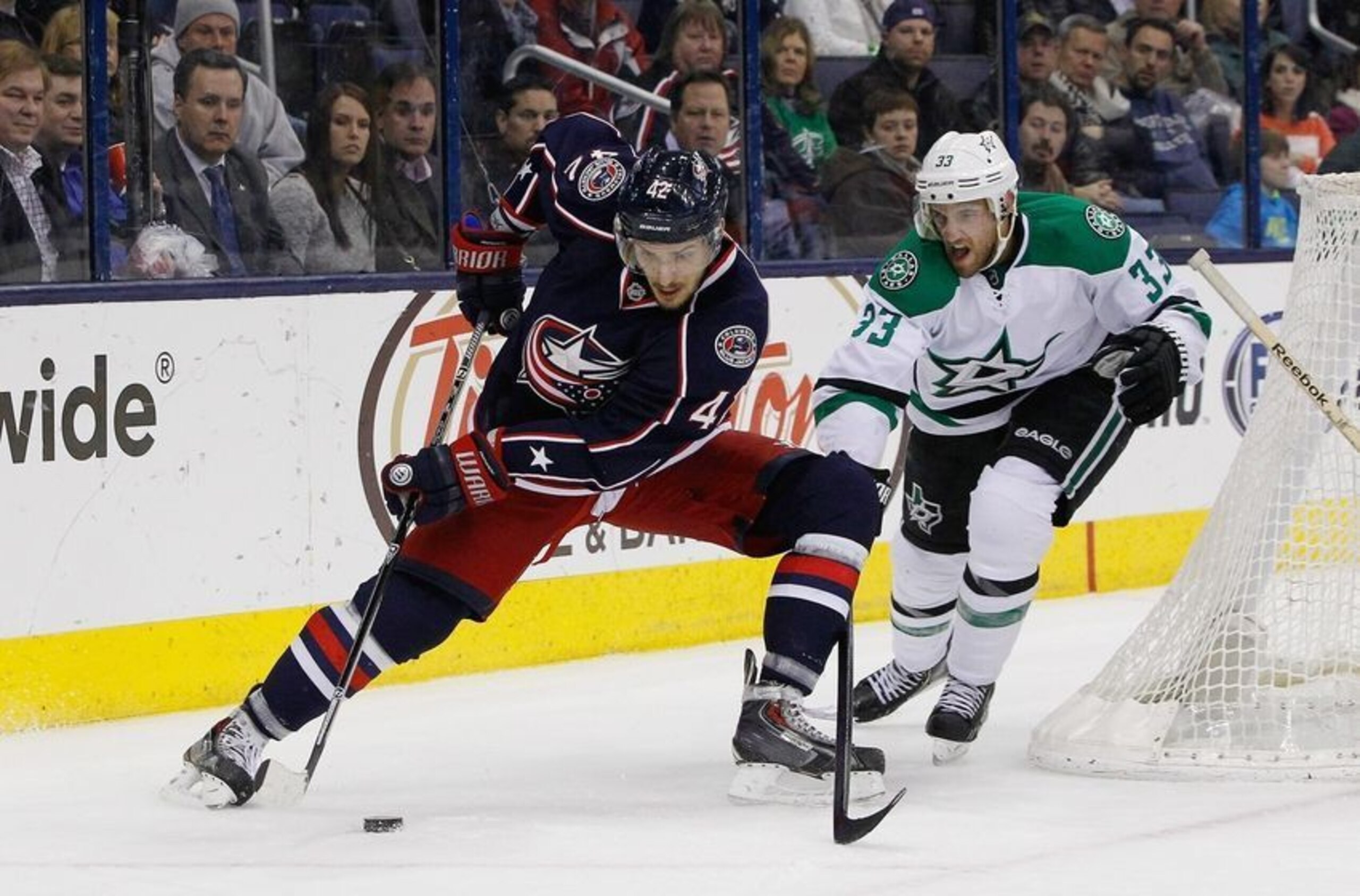 Artem Anisimov (left) has been in trade rumors for Edmonton's David Perron.