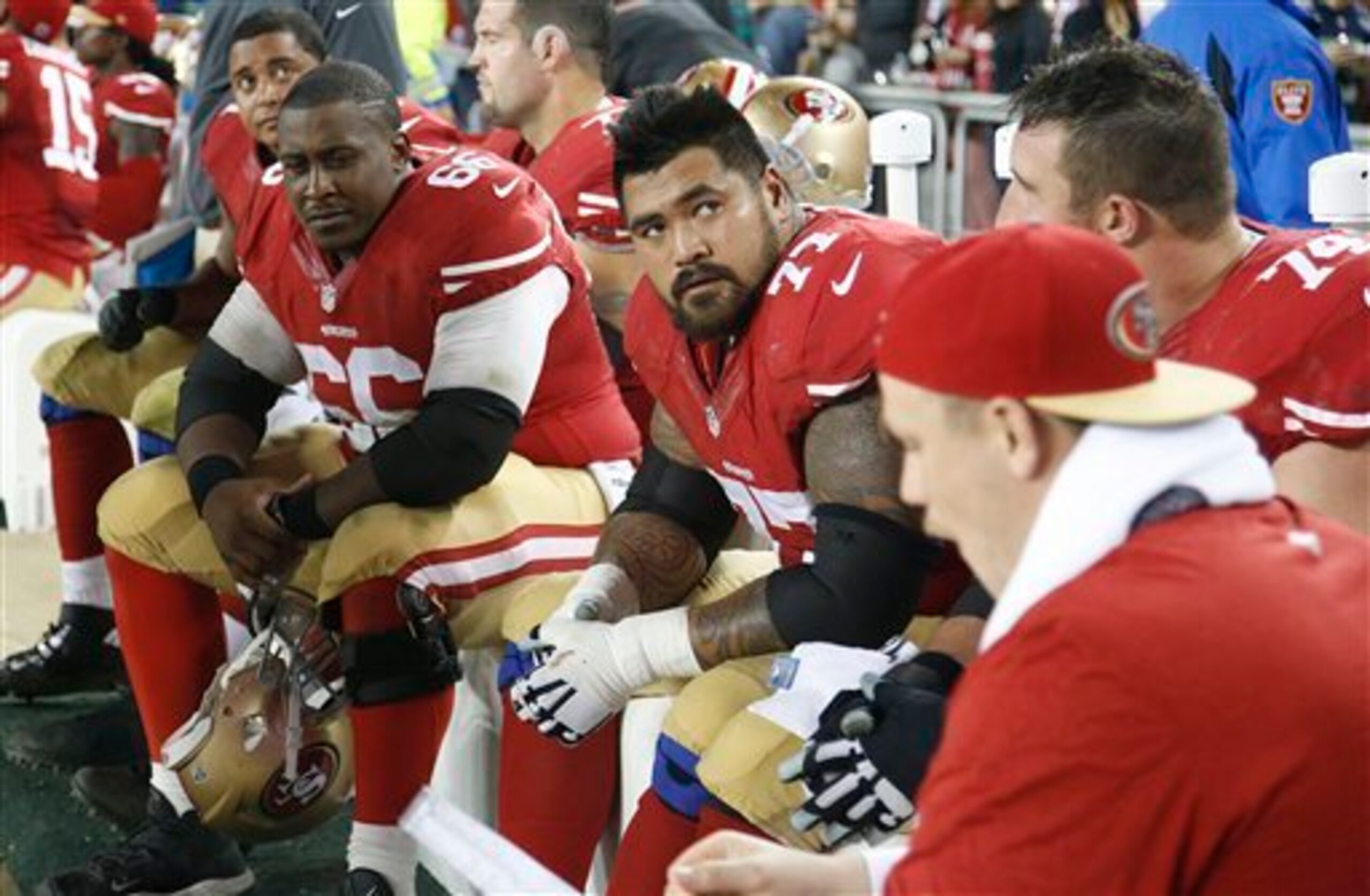 San Francisco's O-line looked flat and uninspired over the course of the game.