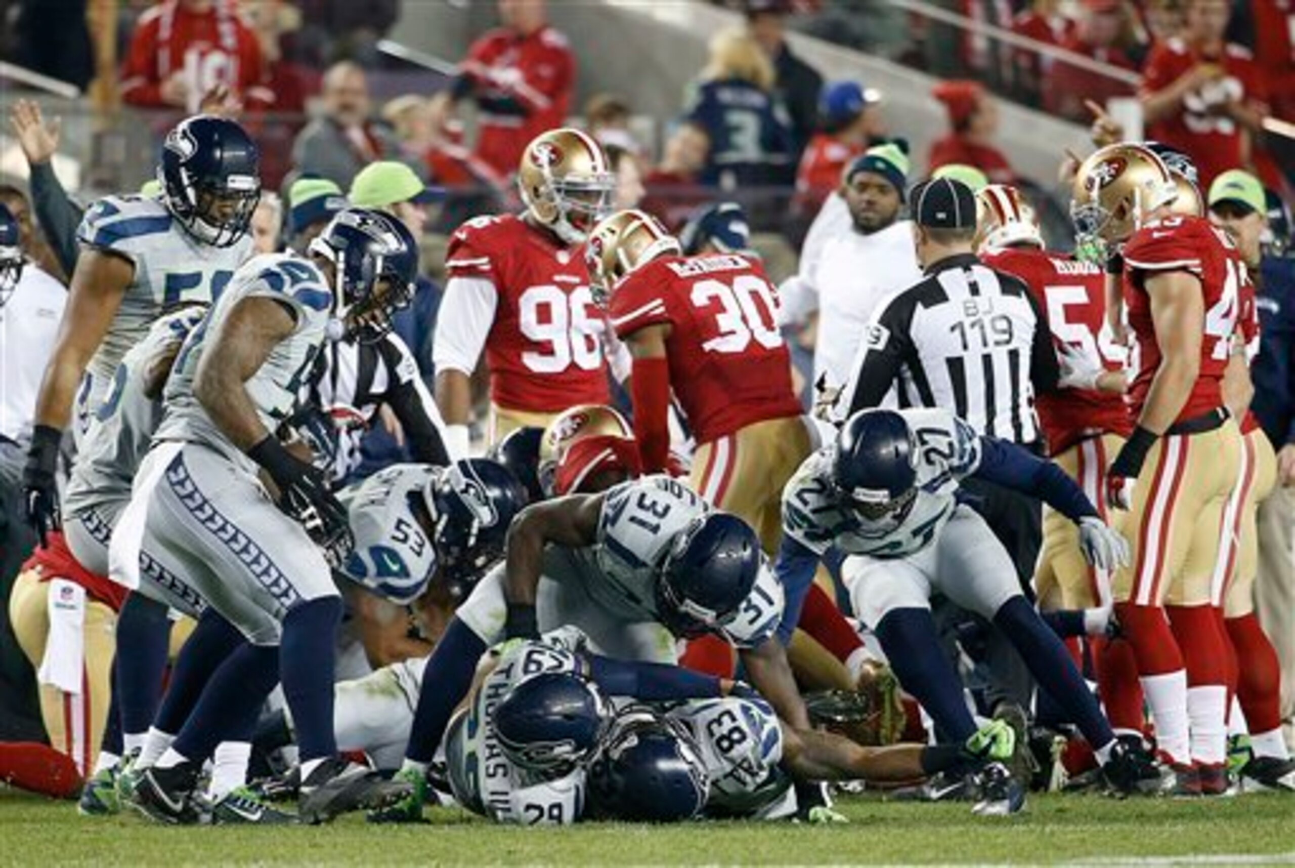 Perrish Cox's special teams fumble was one of three costly 49ers turnovers.