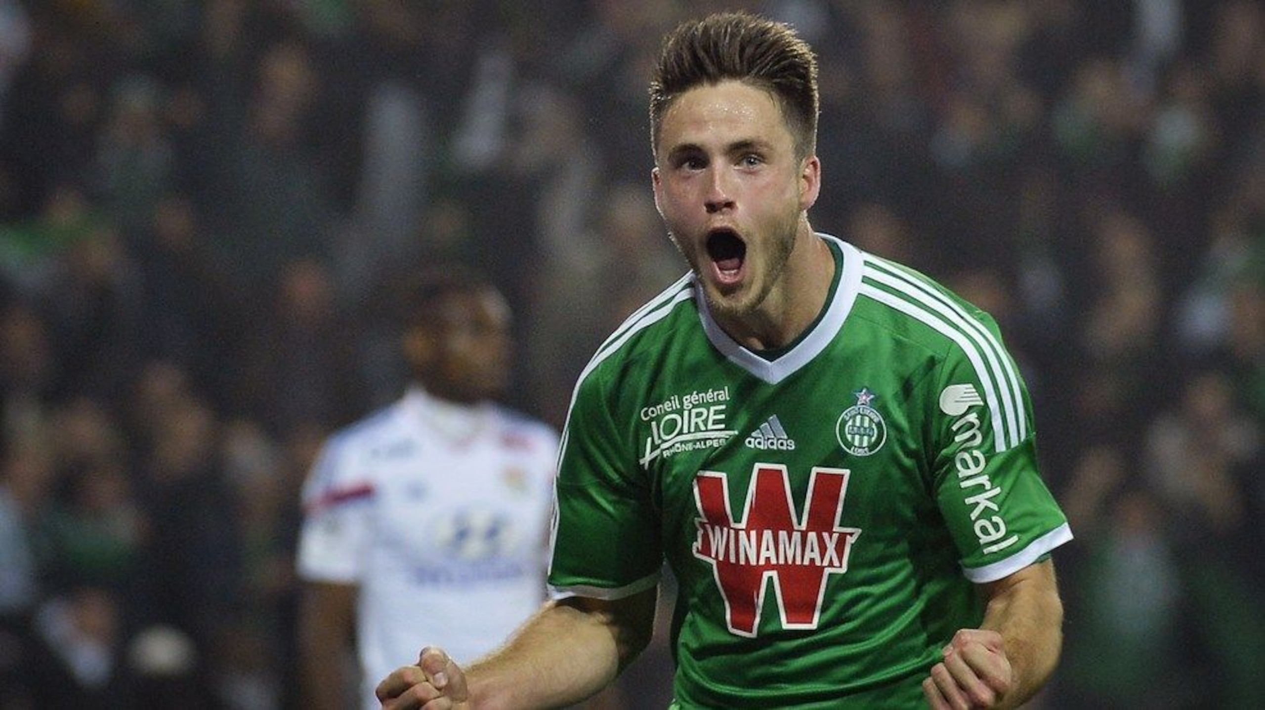 Ricky van Wolfswinkel scores for Saint-Etienne.