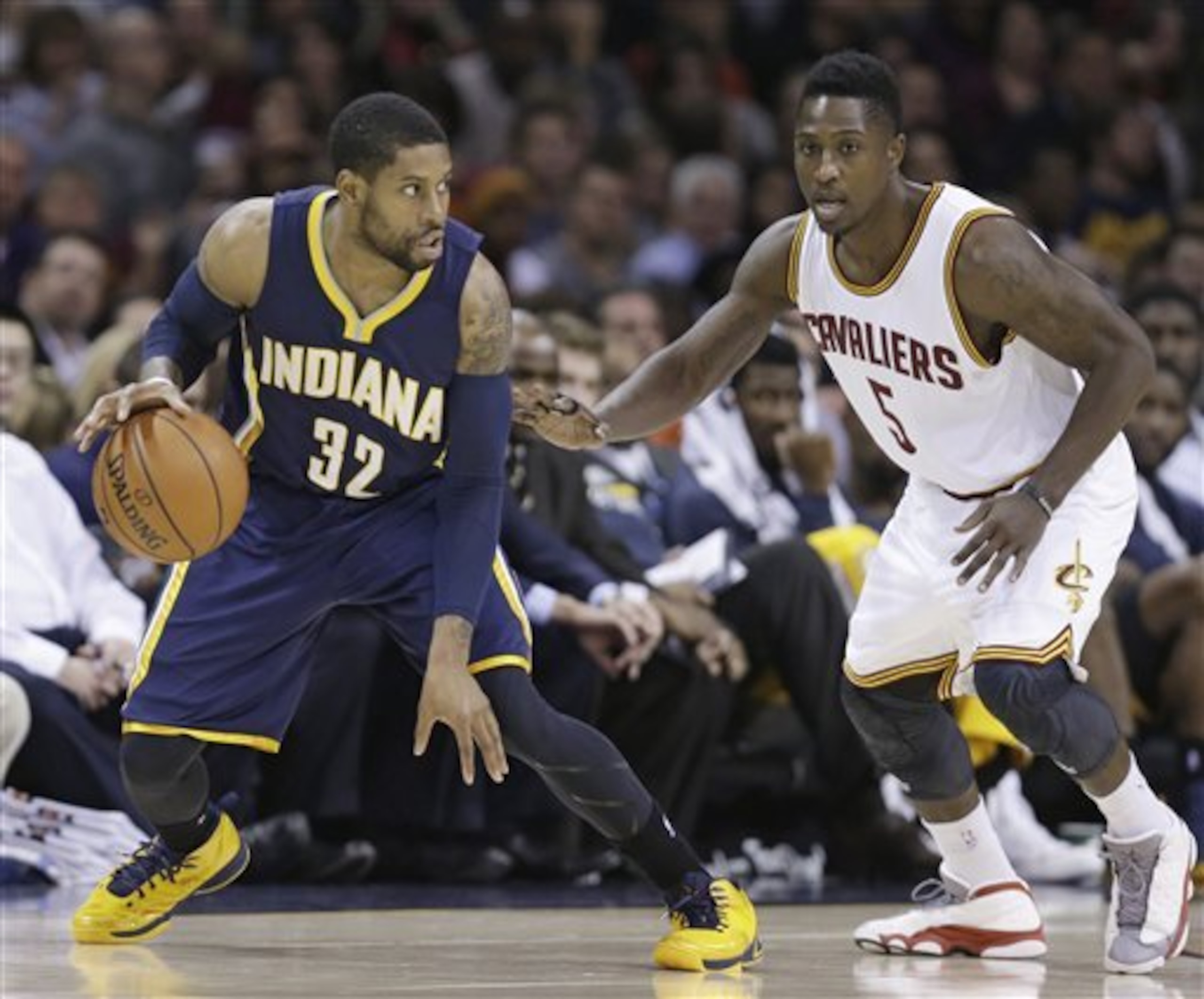 Indiana Pacers guard C.J. Watson tries to get past the defense of Cleveland Cavaliers guard Will Cherry on Nov. 29.