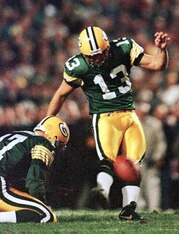 Chris Jacke's 53-yard field goal won the game in overtime.