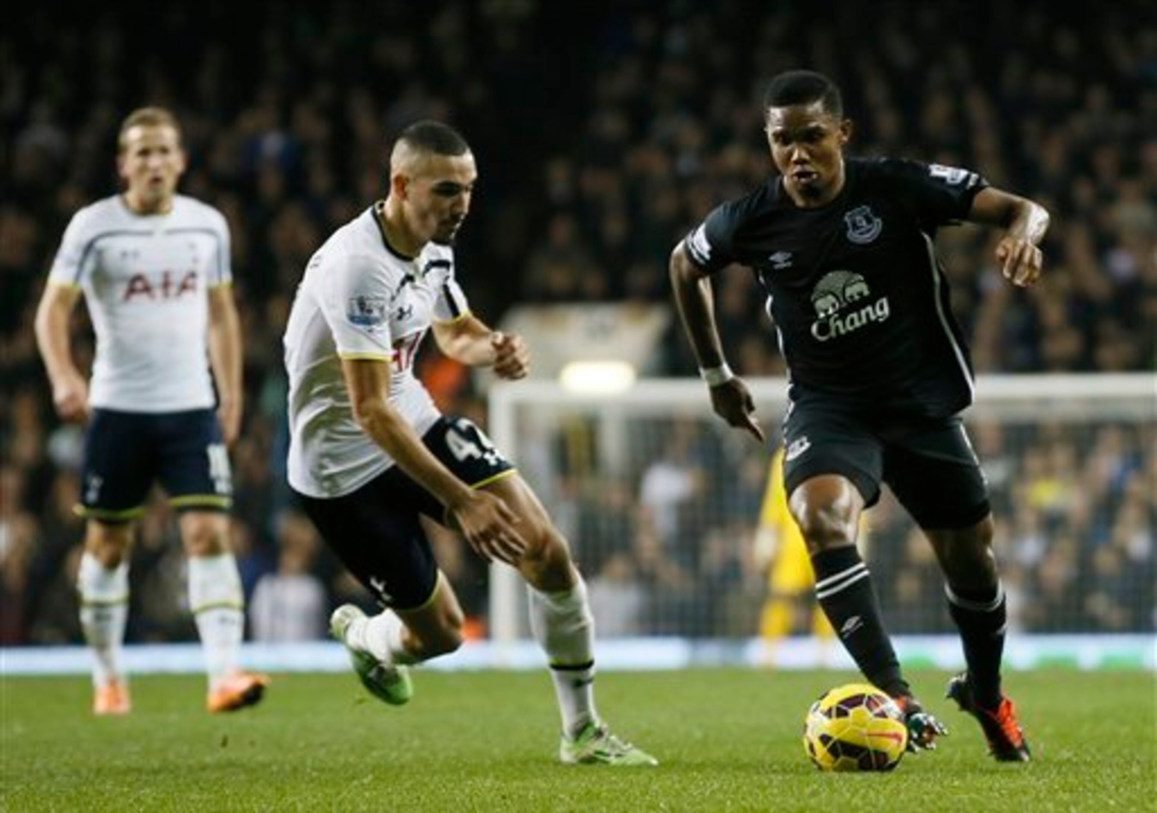 Nabil Bentaleb put in an assured performance against Everton. Nabil Bentaleb put in an assured performance against Everton.