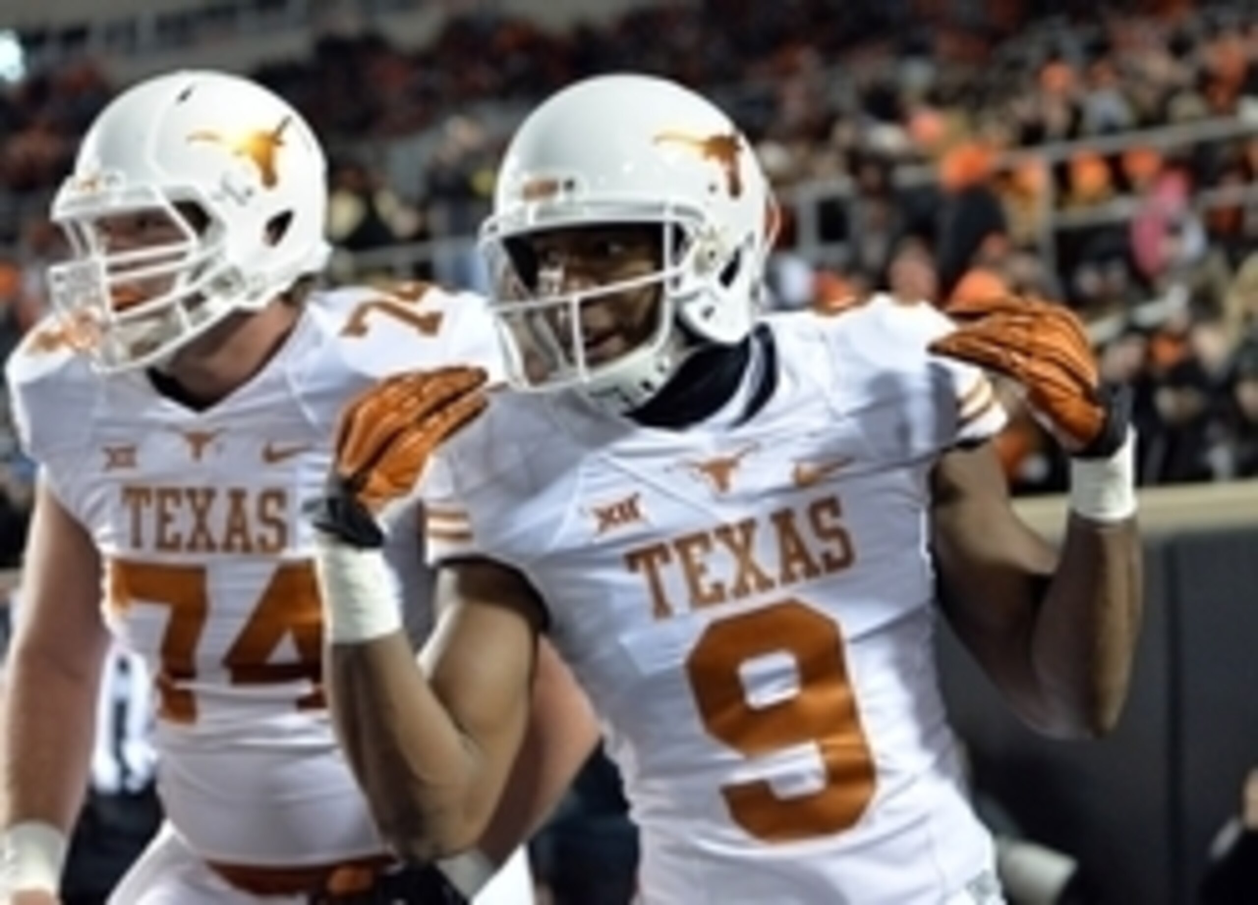 With 39 yards against TCU, Harris became the first Longhorn to eclipse 1,000 yards since 2009. With 39 yards against TCU, Harris became the first Longhorn to eclipse 1,000 yards since 2009.