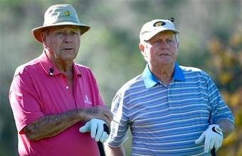 Two of the all-time greats: Arnold Palmer and Jack Nicklaus.