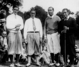 Bobby Jones and Walter Hagen, center, were two of golf's greats in the early 1900s.