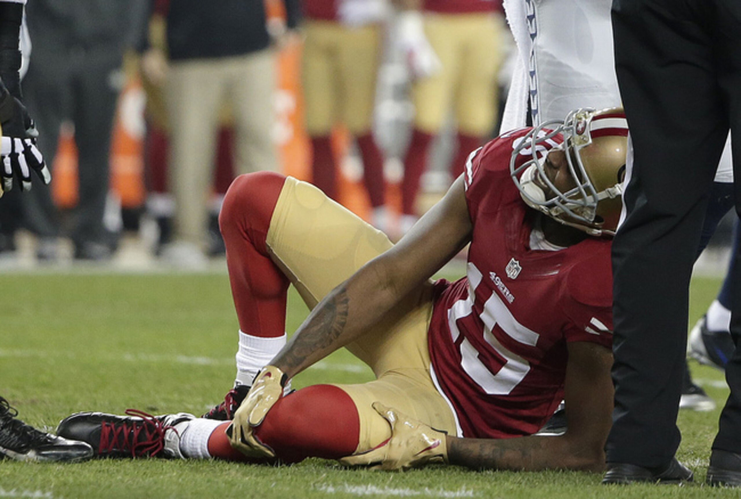 Michael Crabtree suffered a knee injury in Week 13's loss, but was able to return.