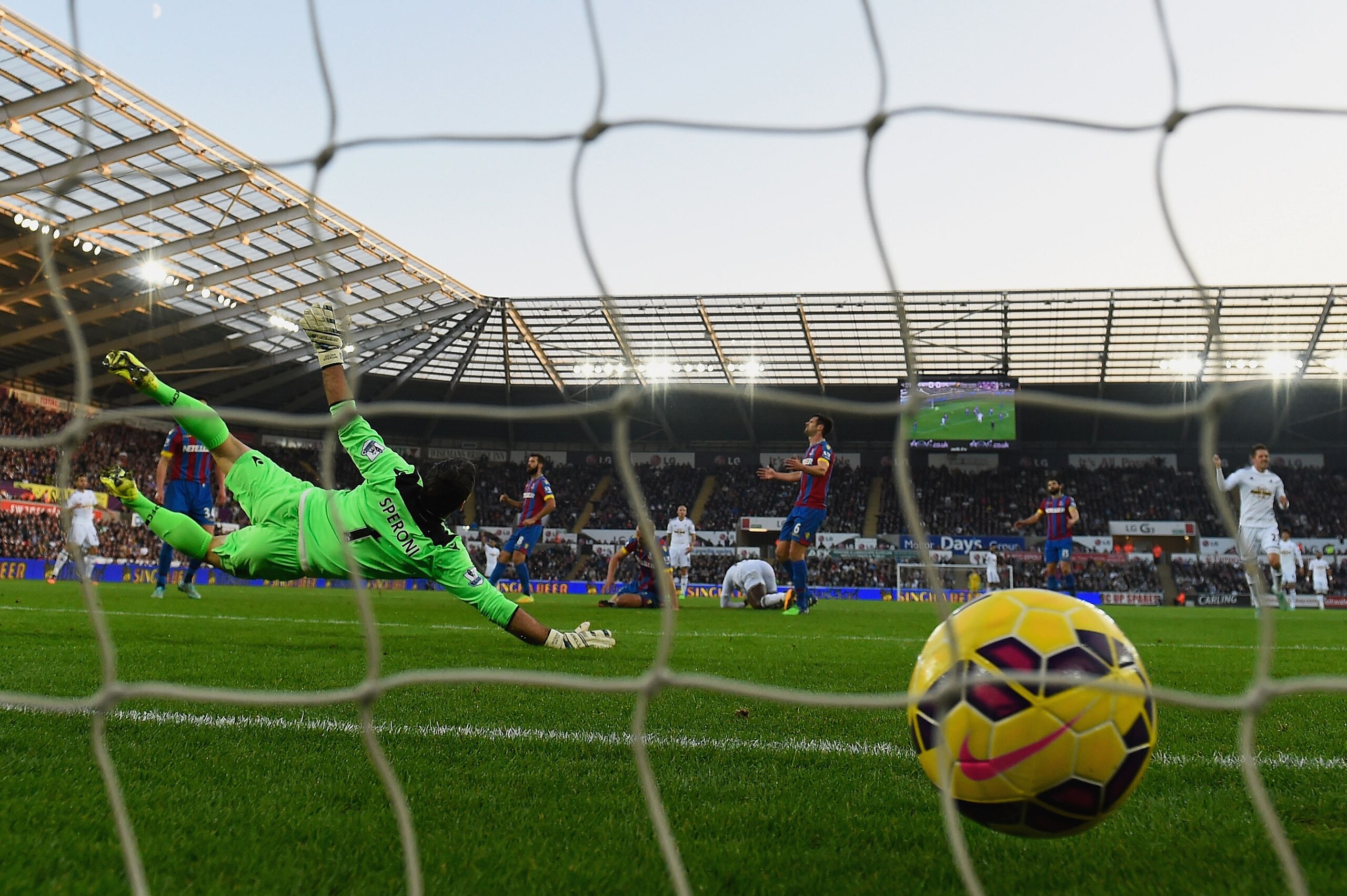 Wilfried Bony seized upon some iffy Palace defending to give Swansea the lead last week. Wilfried Bony seized upon some iffy Palace defending to give Swansea the lead last week.