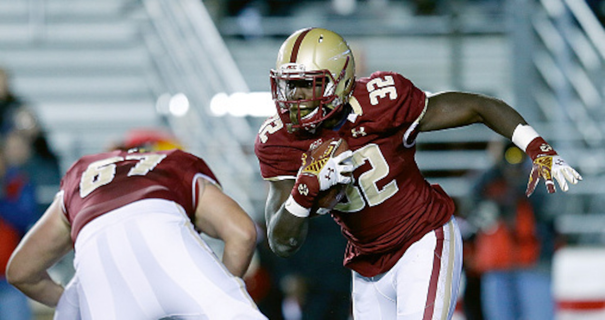 Jon Hilliman has 12 rushing TDs as a freshman for BC.