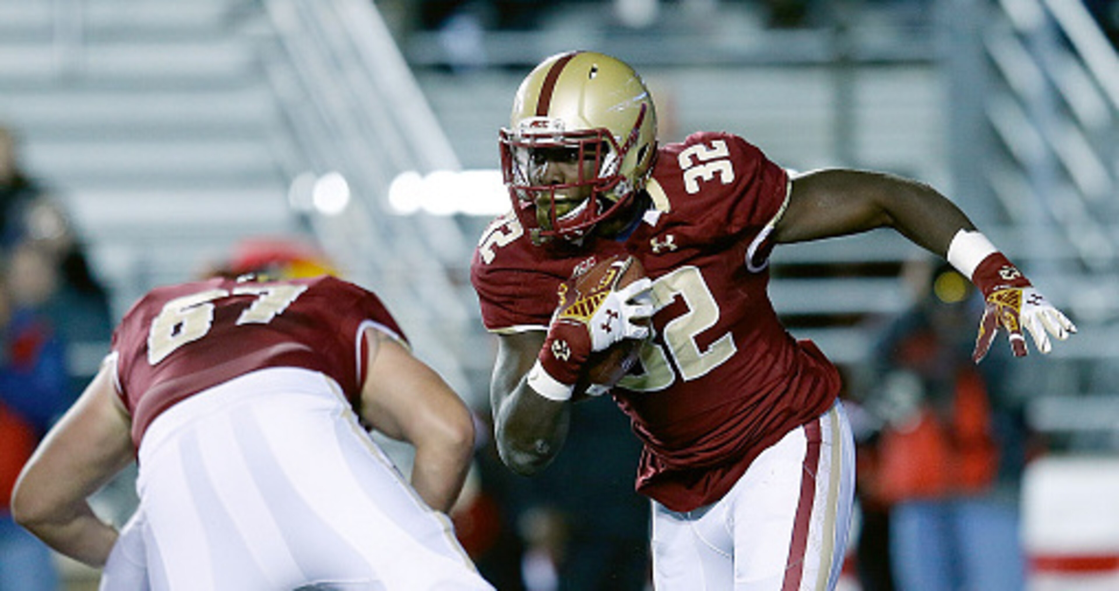 Jon Hilliman has 12 rushing TDs as a freshman for BC.
