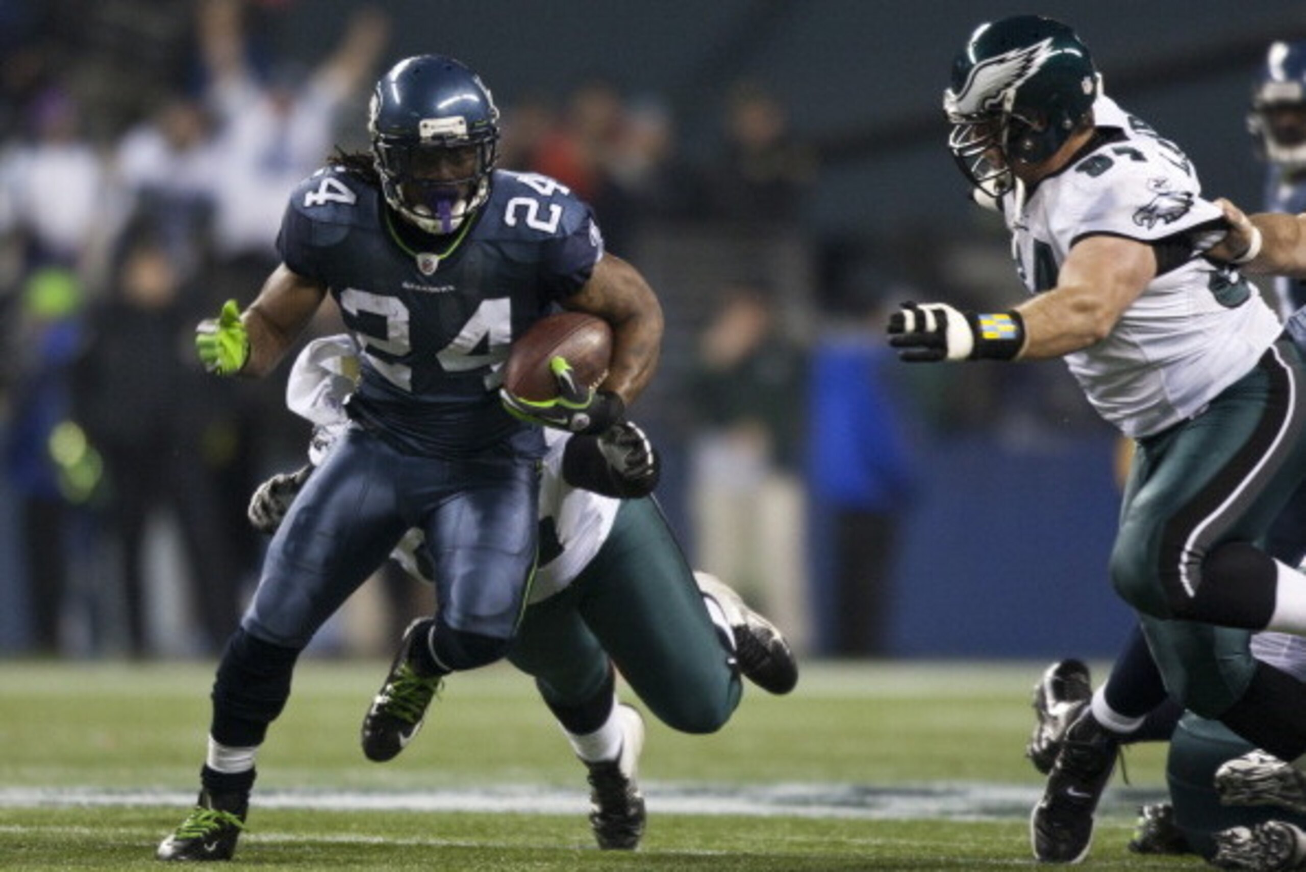 A lot is on the line for Marshawn Lynch and the Seahawks as they face the NFC East-leading Eagles