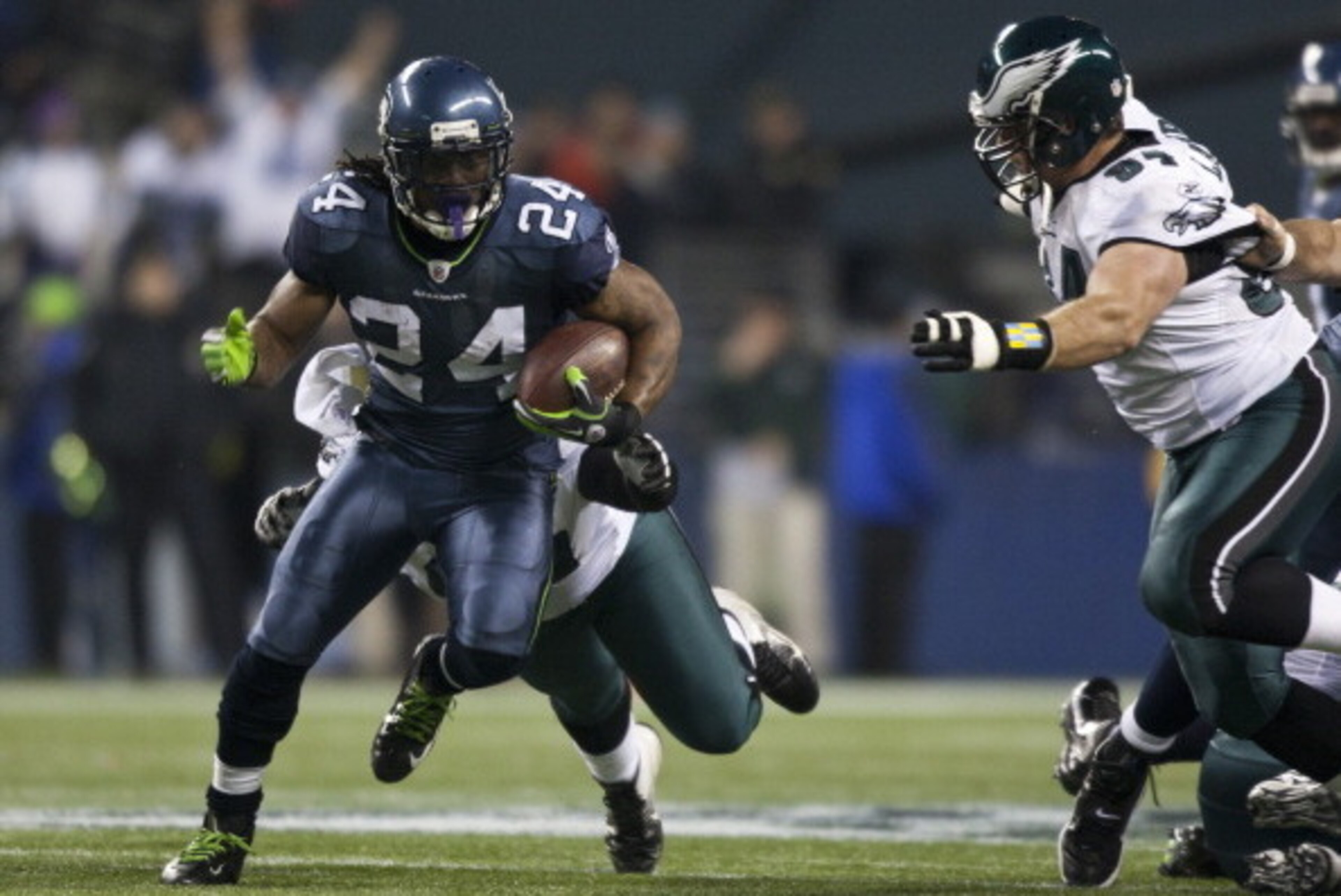 A lot is on the line for Marshawn Lynch and the Seahawks as they face the NFC East-leading Eagles