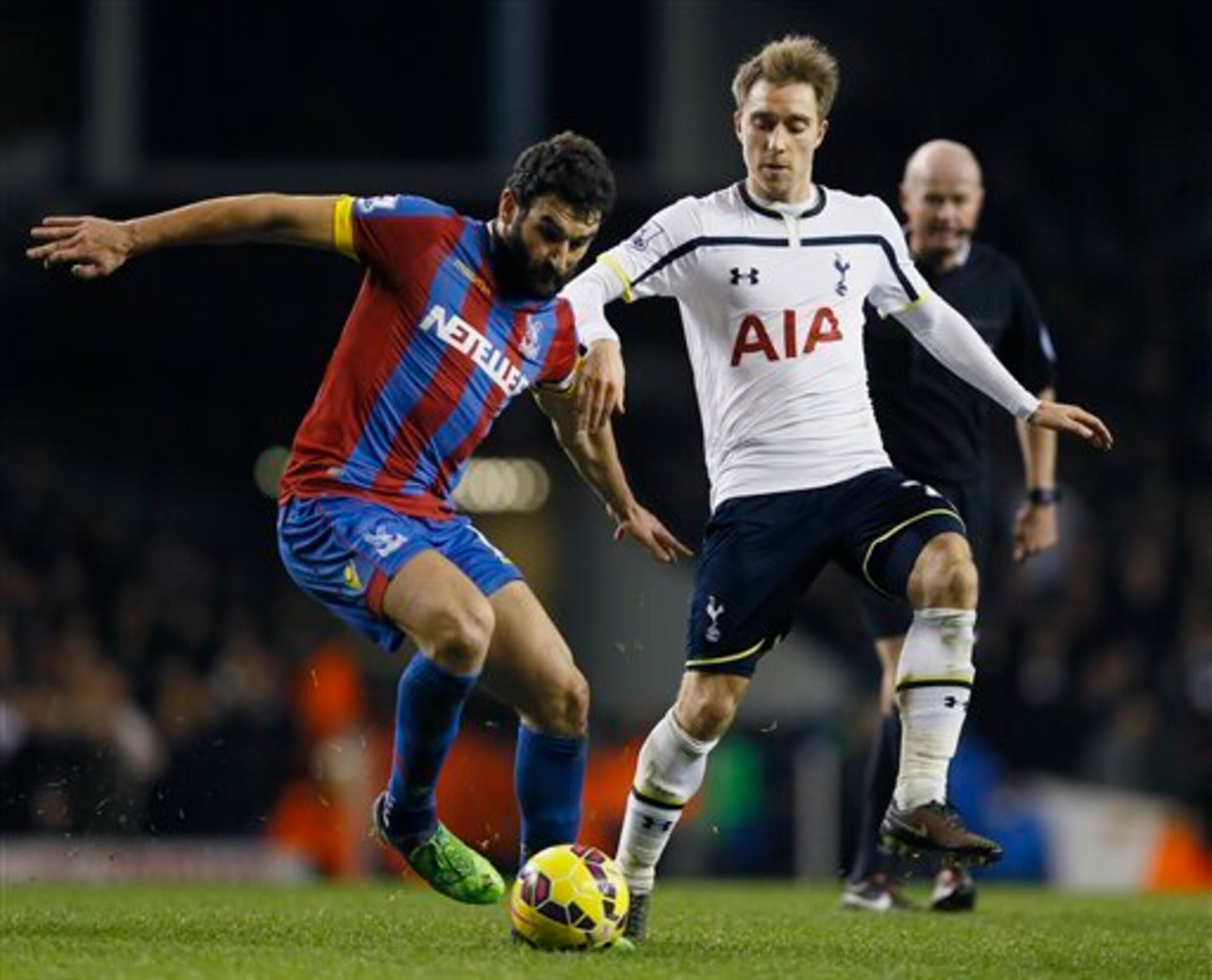 Christian Eriksen found it difficult to get involved against Palace.