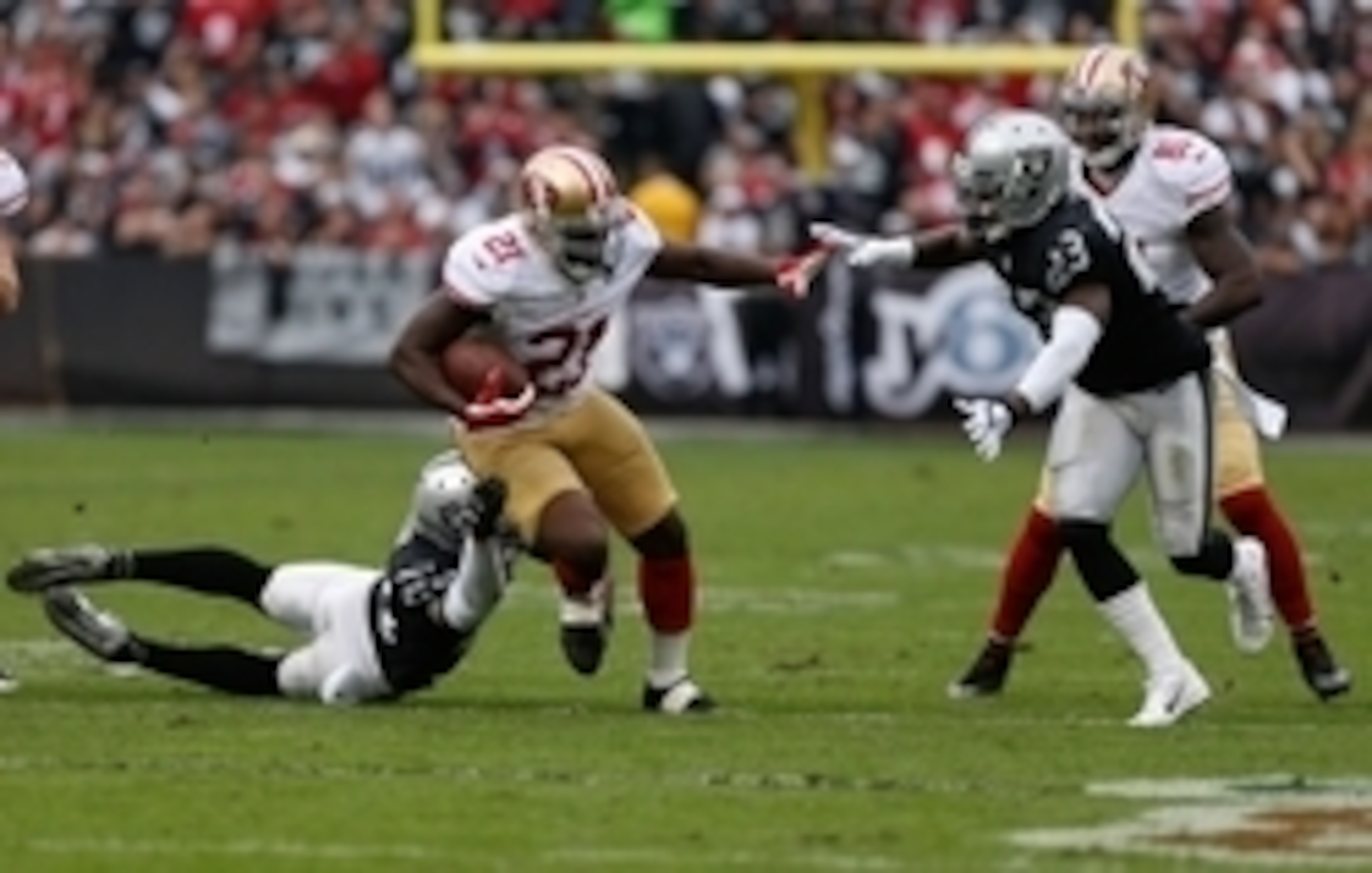 Frank Gore and the running game was not a featured part of the offense on Sunday.