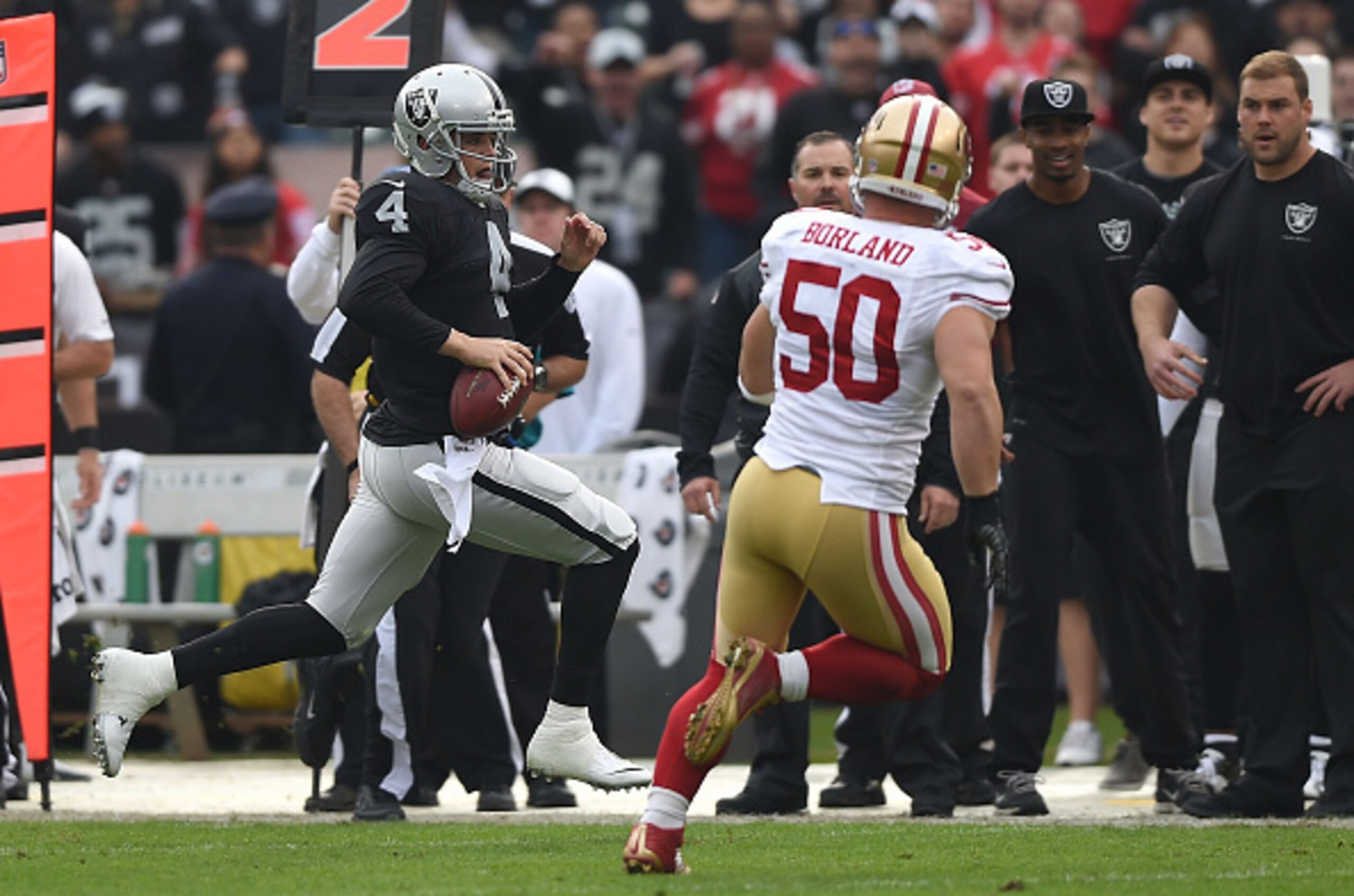 Chris Borland led the 49ers in tackles once again in Week 14.