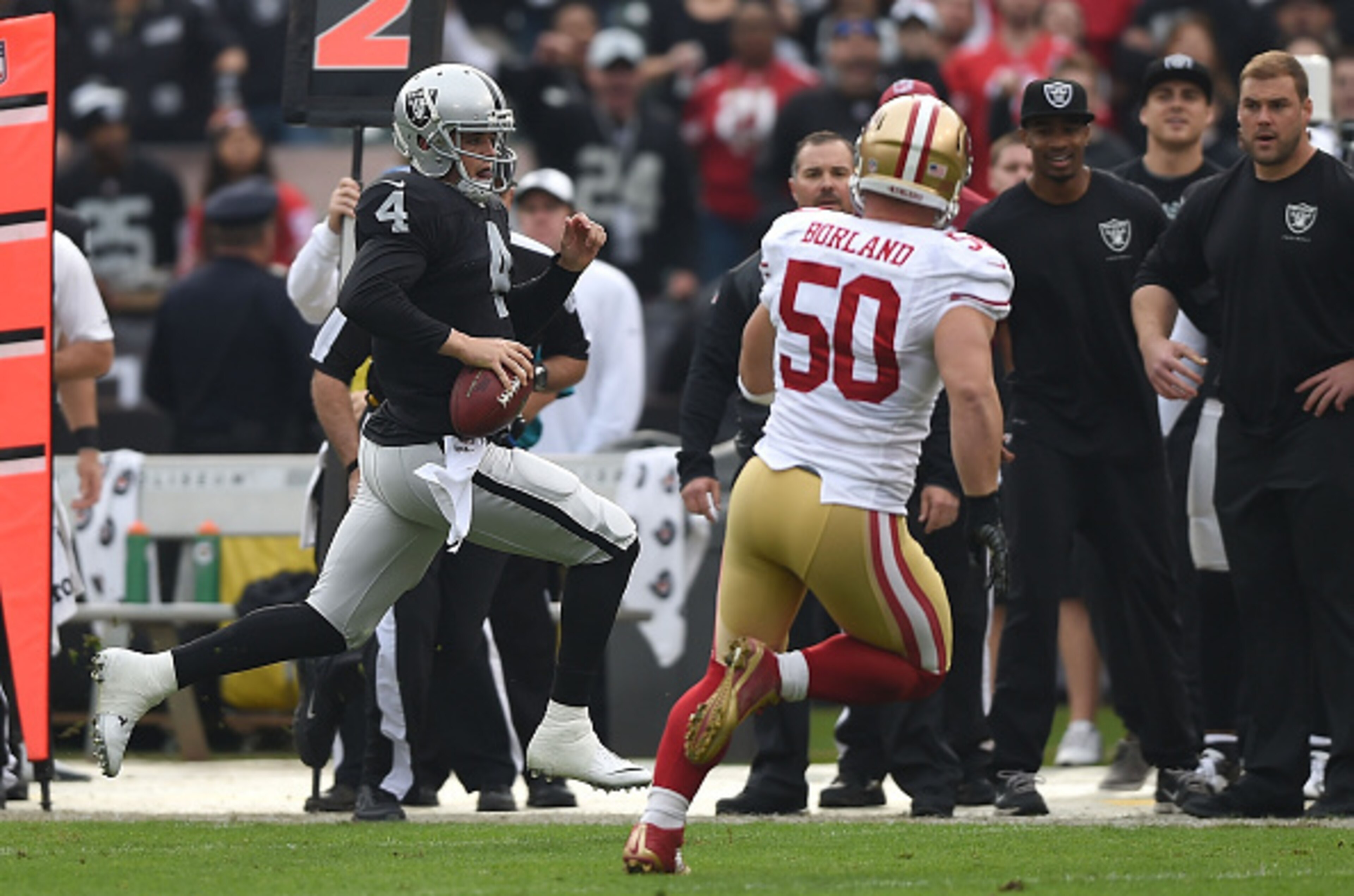 Chris Borland led the 49ers in tackles once again in Week 14.