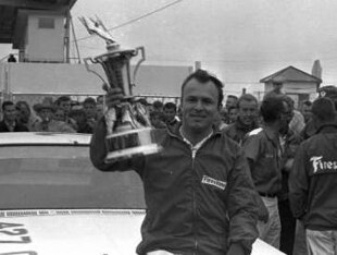 Fred Lorenzen after winning the 1965 Daytona 500.