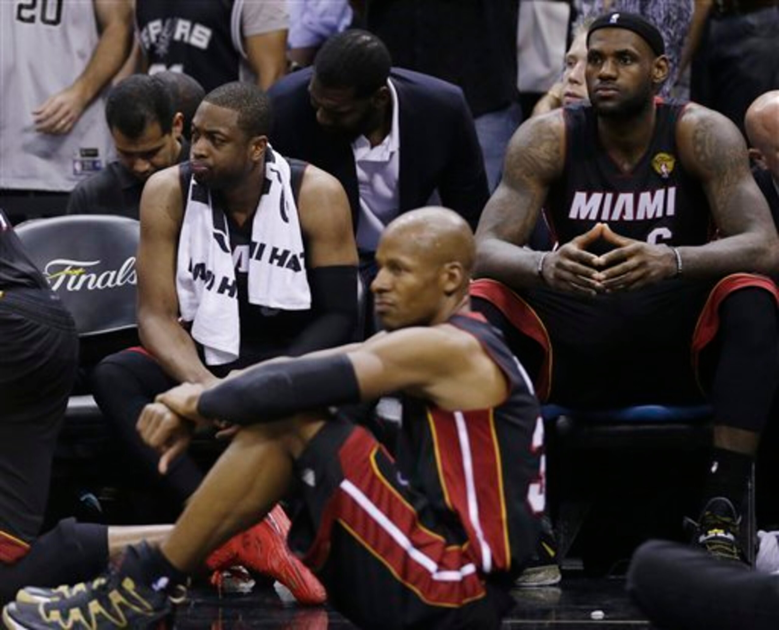 Dwyane Wade, Ray Allen and LeBron James
