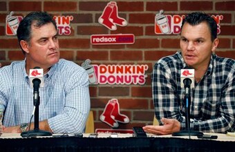 Red Sox manager John Farrell (left) and GM Ben Cherington.