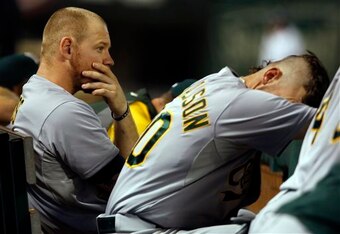 Sorry A's fans: Both Brandon Moss (left) and Josh Donaldson are no longer in Oakland.