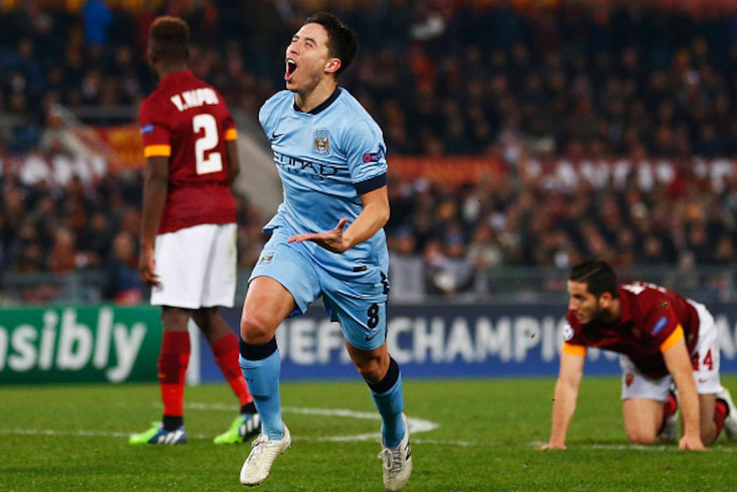 Nasri's £25 million transfer fee was stamped "paid in full" with this goal. Nasri's £25 million transfer fee was stamped "paid in full" with this goal.