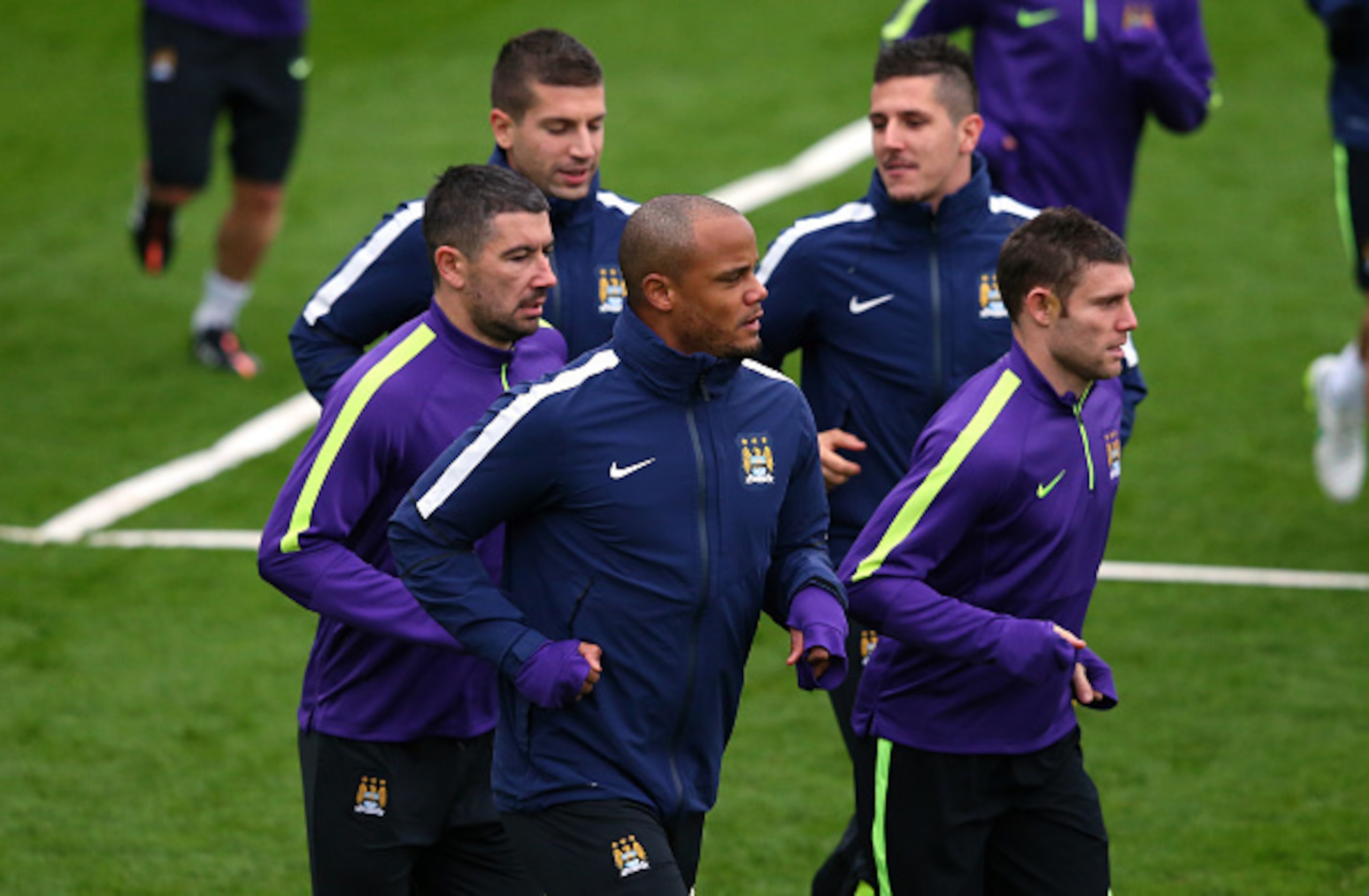 Kompany (center) should be given as much time as he needs to get fit. Kompany (center) should be given as much time as he needs to get fit.