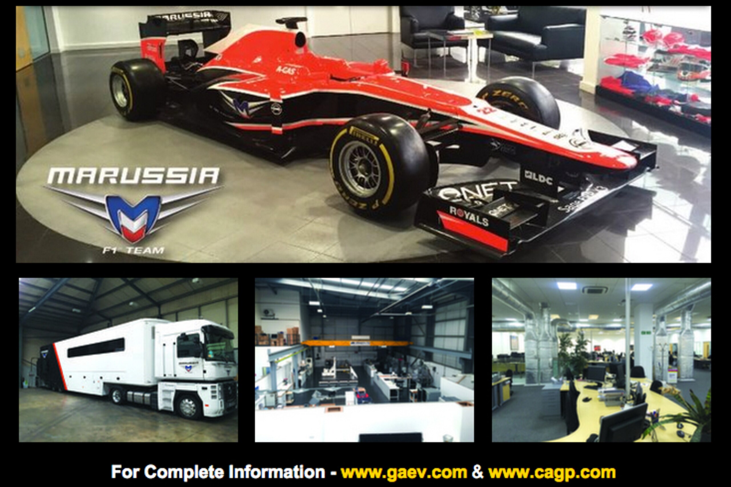 Marussia auction flyer.