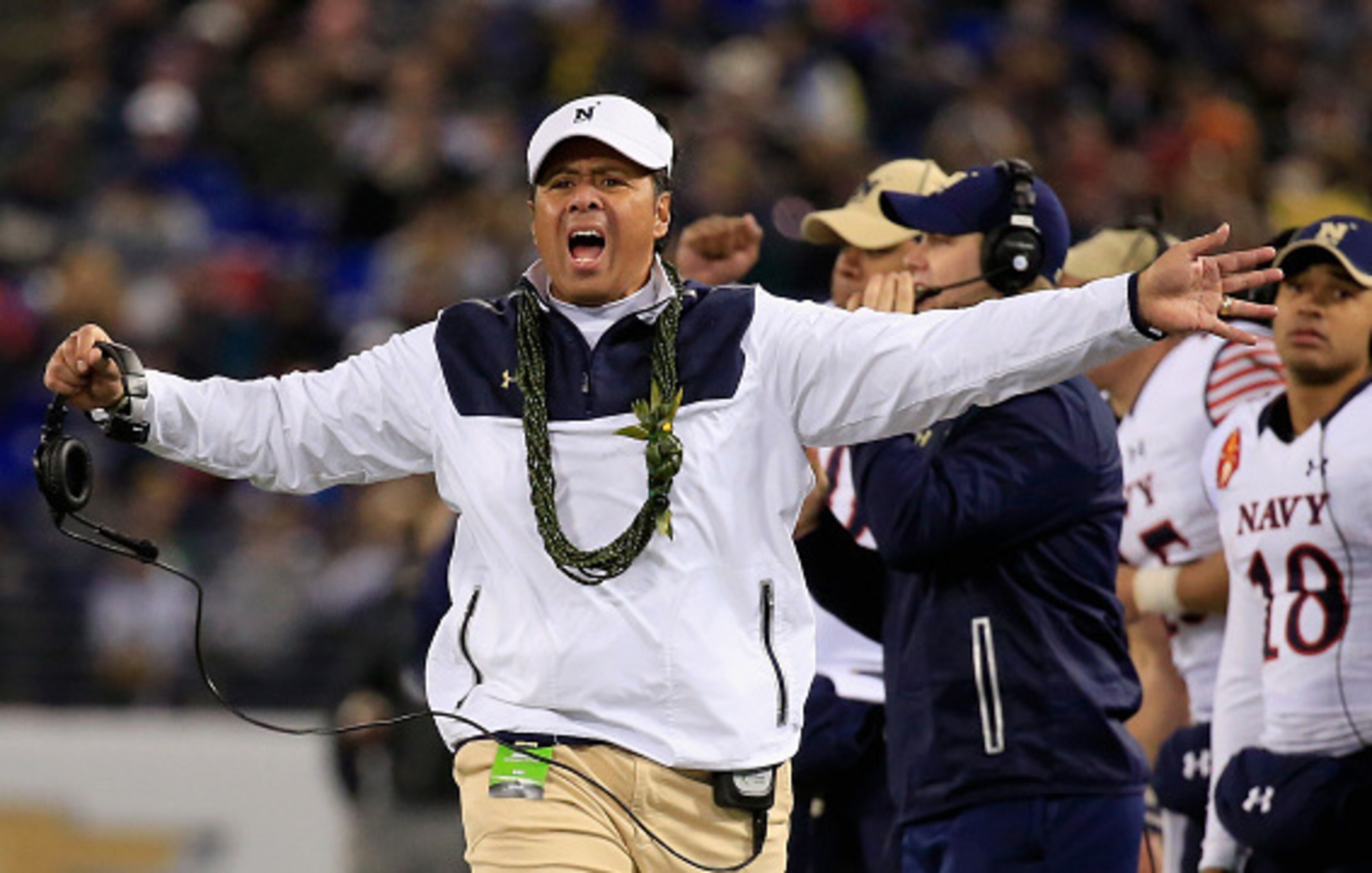 Navy head coach Ken Niumatalolo Navy head coach Ken Niumatalolo