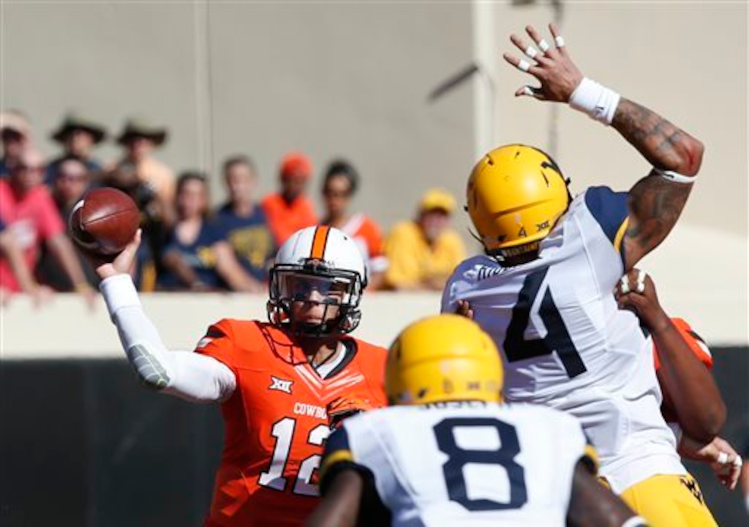 West Virginia's Shaq Riddick has an NFL body and NFL potential.