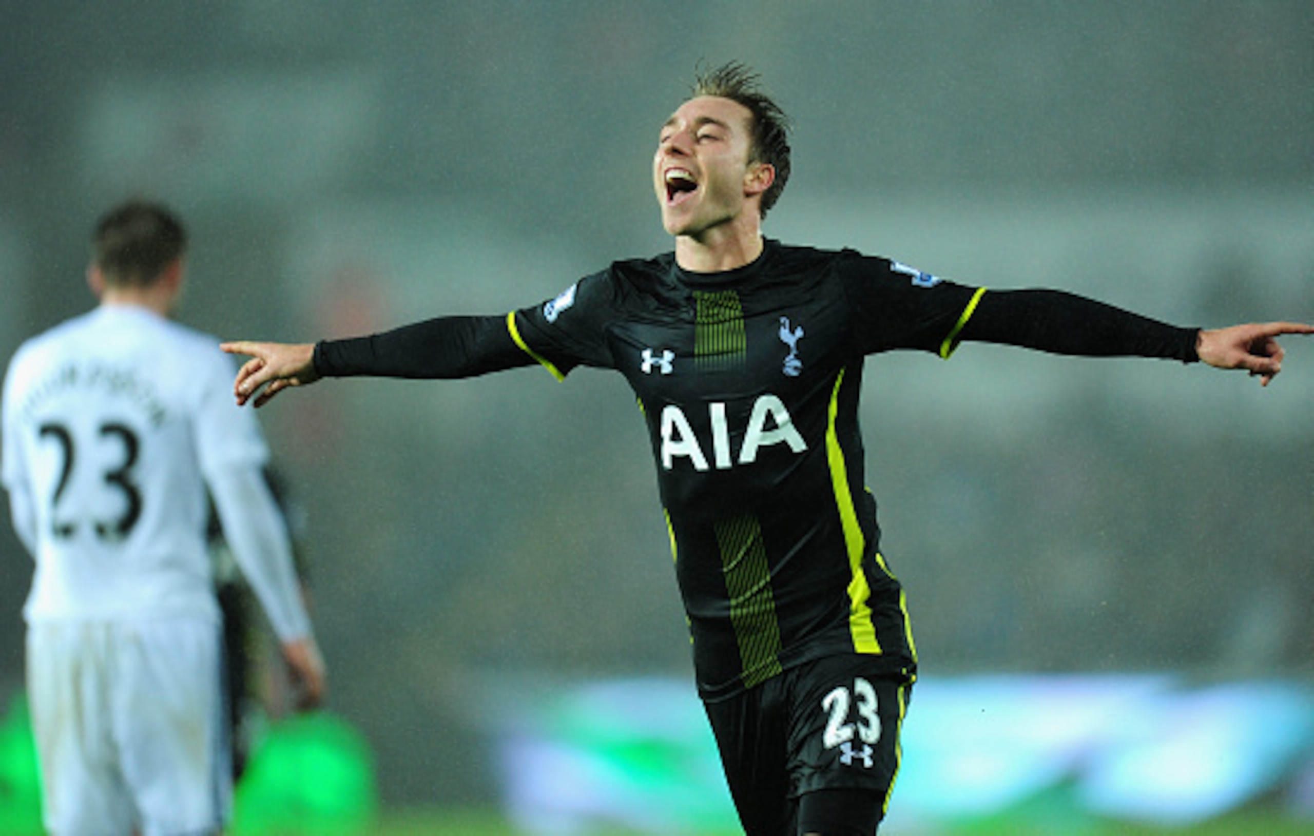 Christian Eriksen started in left midfield for Spurs on Sunday but was occupying a more central position by the time of his winner.