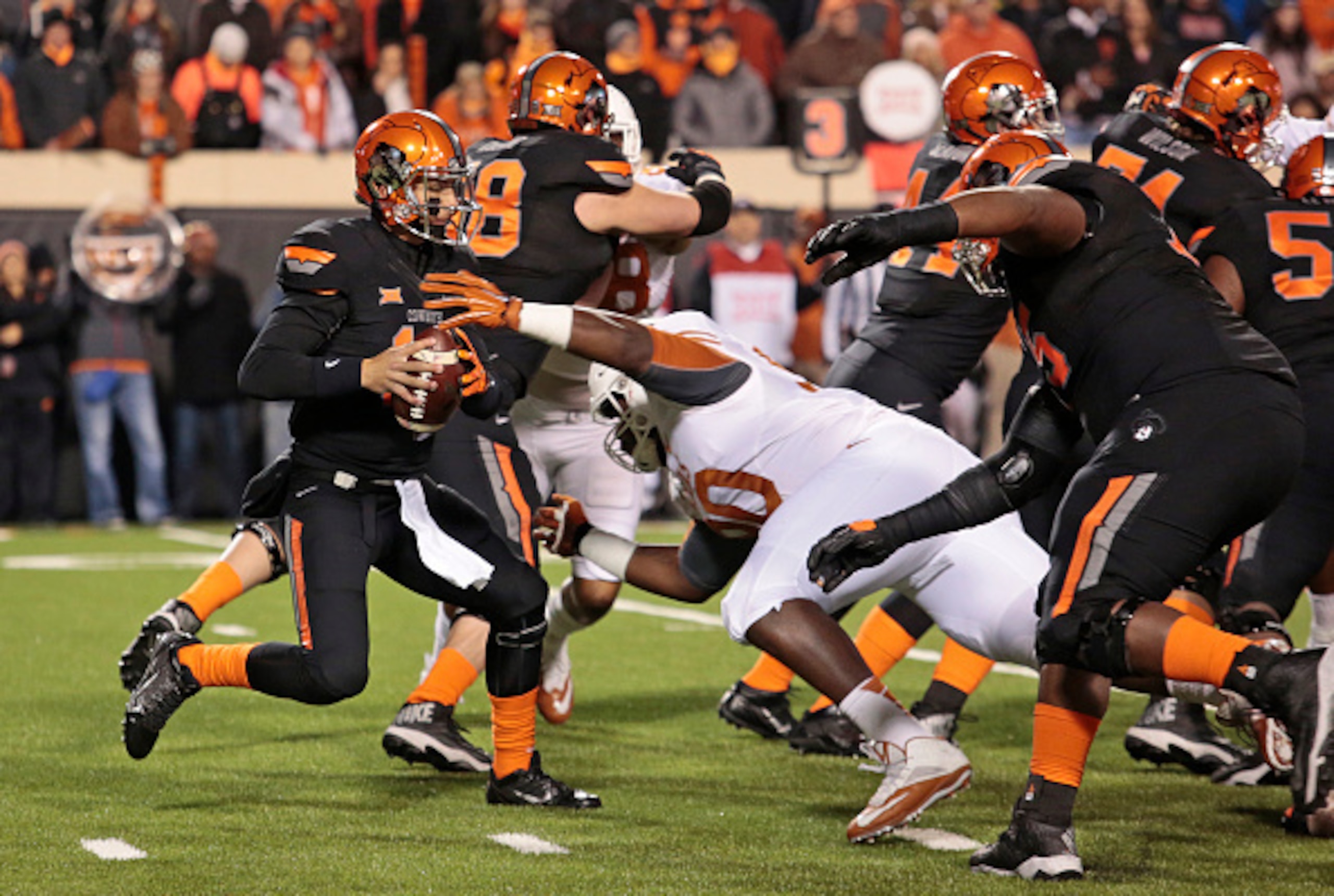 Tackle Malcom Brown led a dominant defensive front that paved the way for Texas' defensive success.